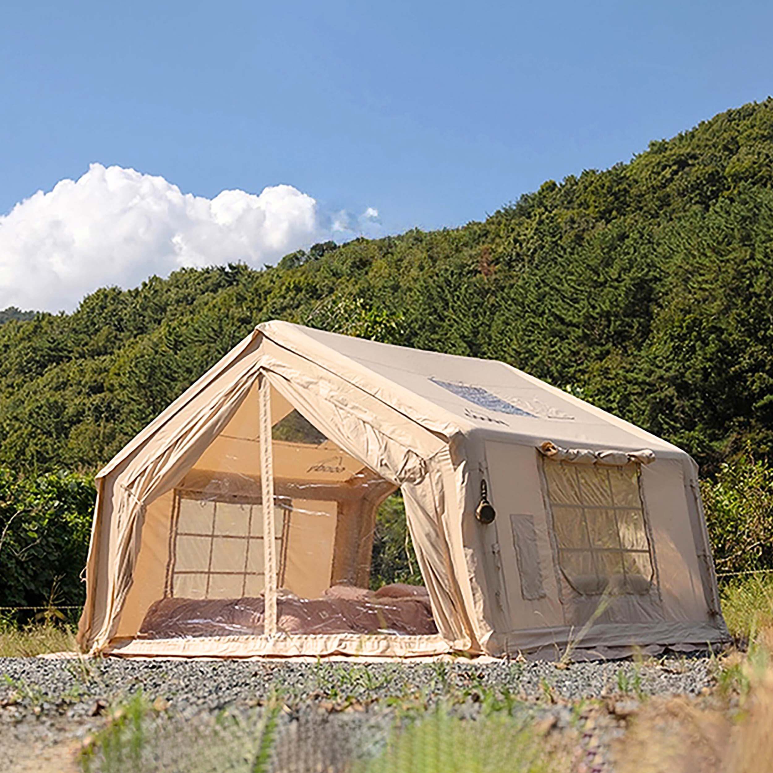 Coody 10.0 Beige Inflatable Tent House for Camping (2-4 Person) - Image 13