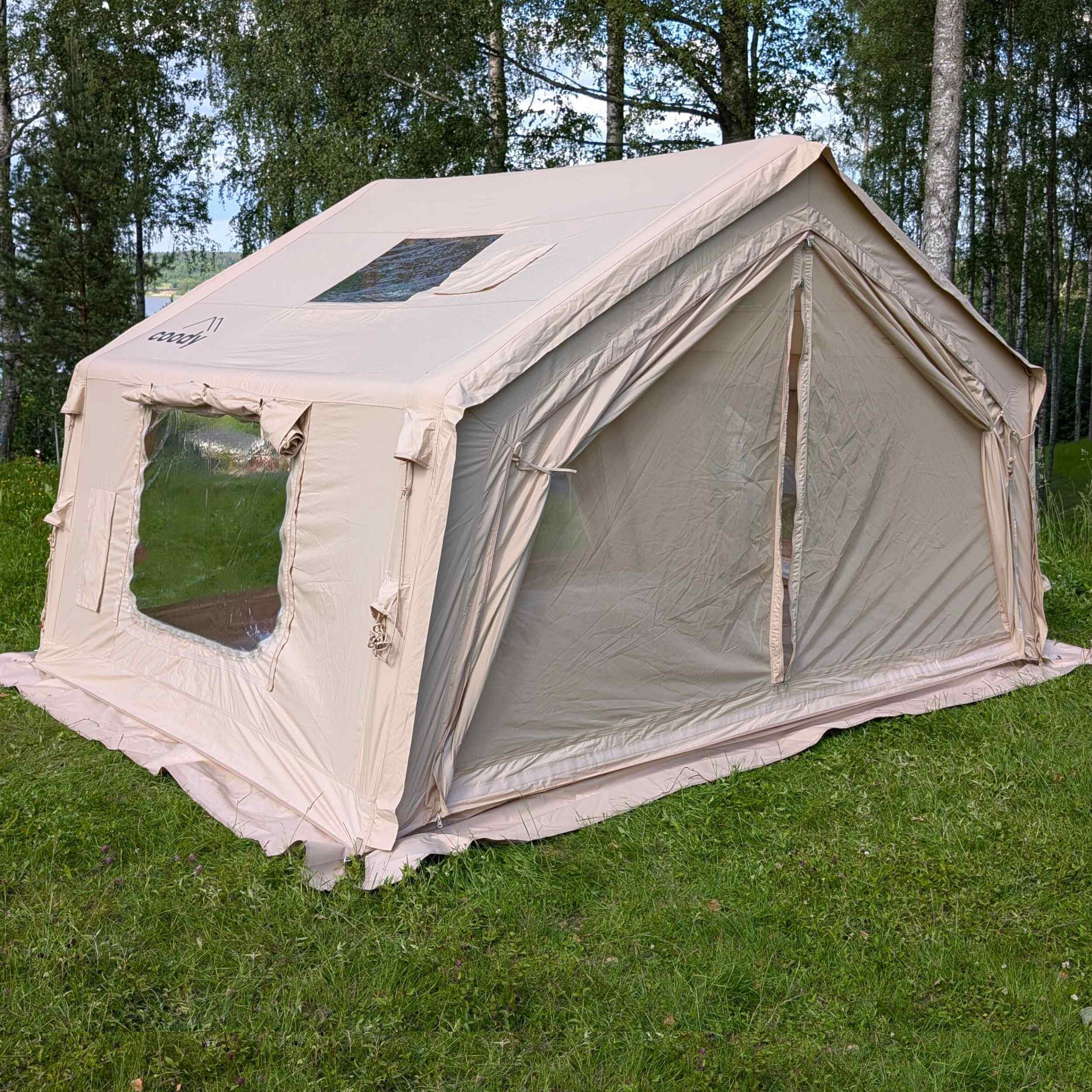Coody 10.0 Beige Inflatable Tent House for Camping (2-4 Person) - Image 15