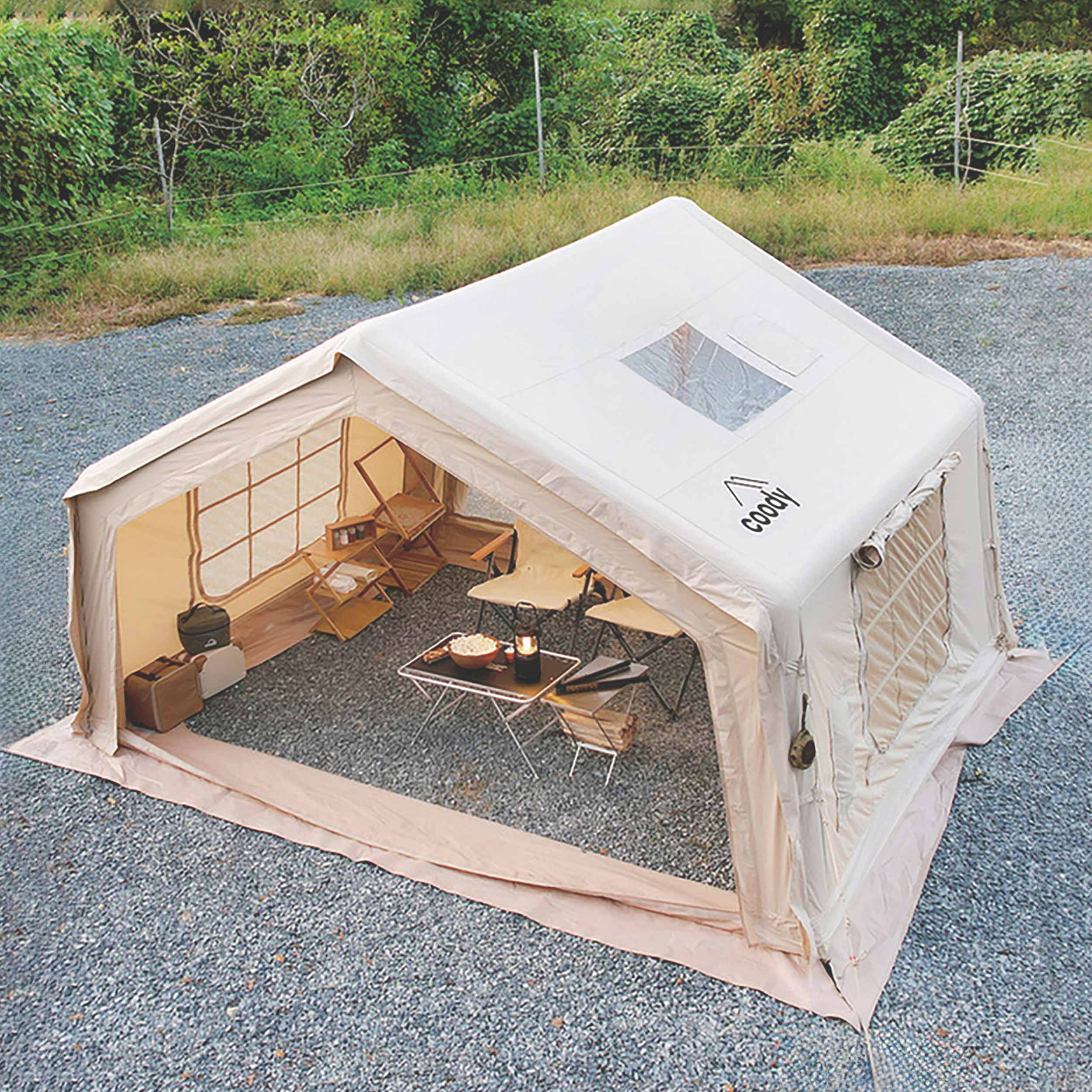 Coody 10.0 Beige Inflatable Tent House for Camping (2-4 Person) - Image 16
