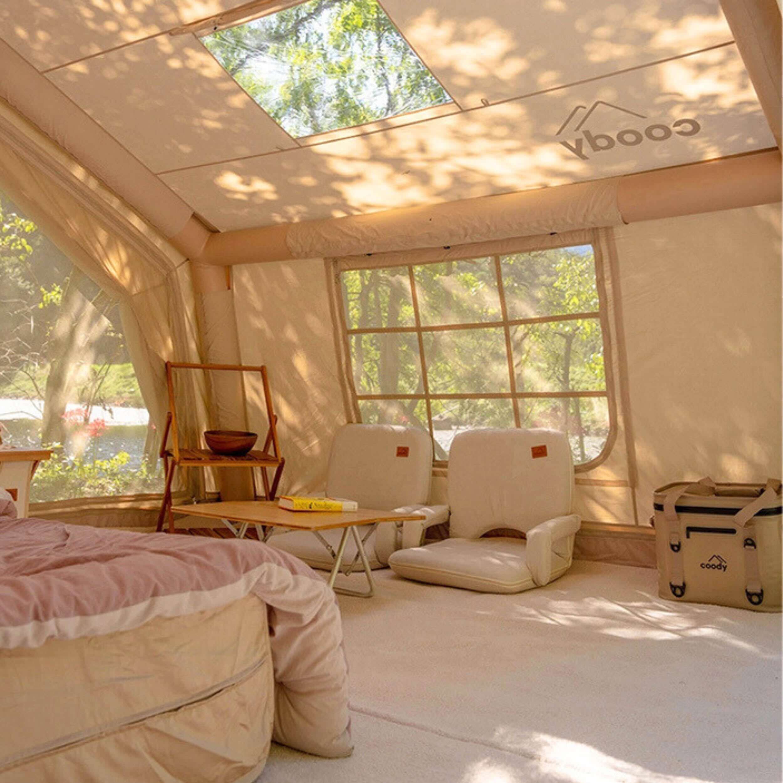 Coody 10.0 Beige Inflatable Tent House for Camping (2-4 Person) - Image 7