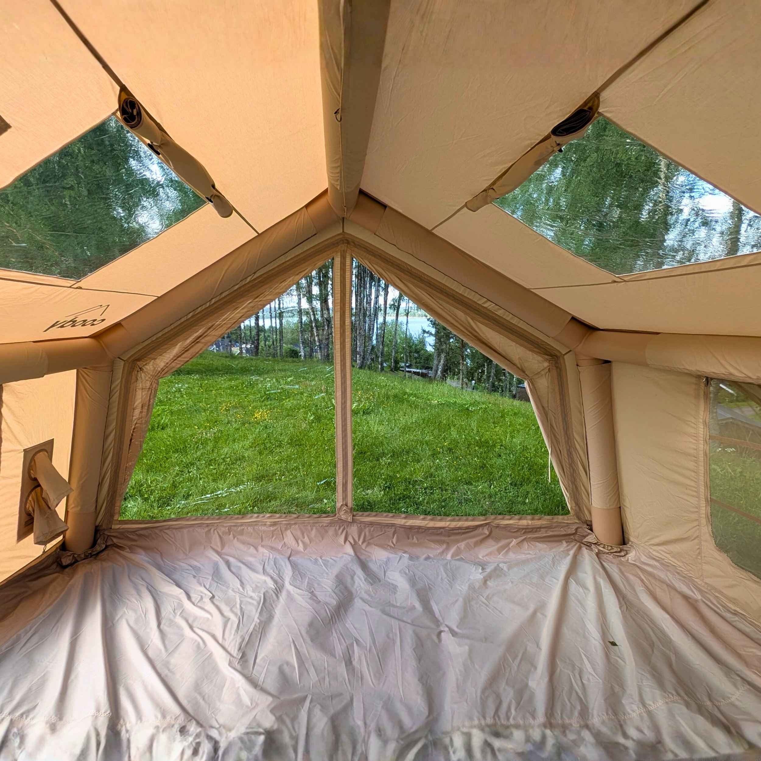 Coody 10.0 Beige Inflatable Tent House for Camping (2-4 Person) - Image 8