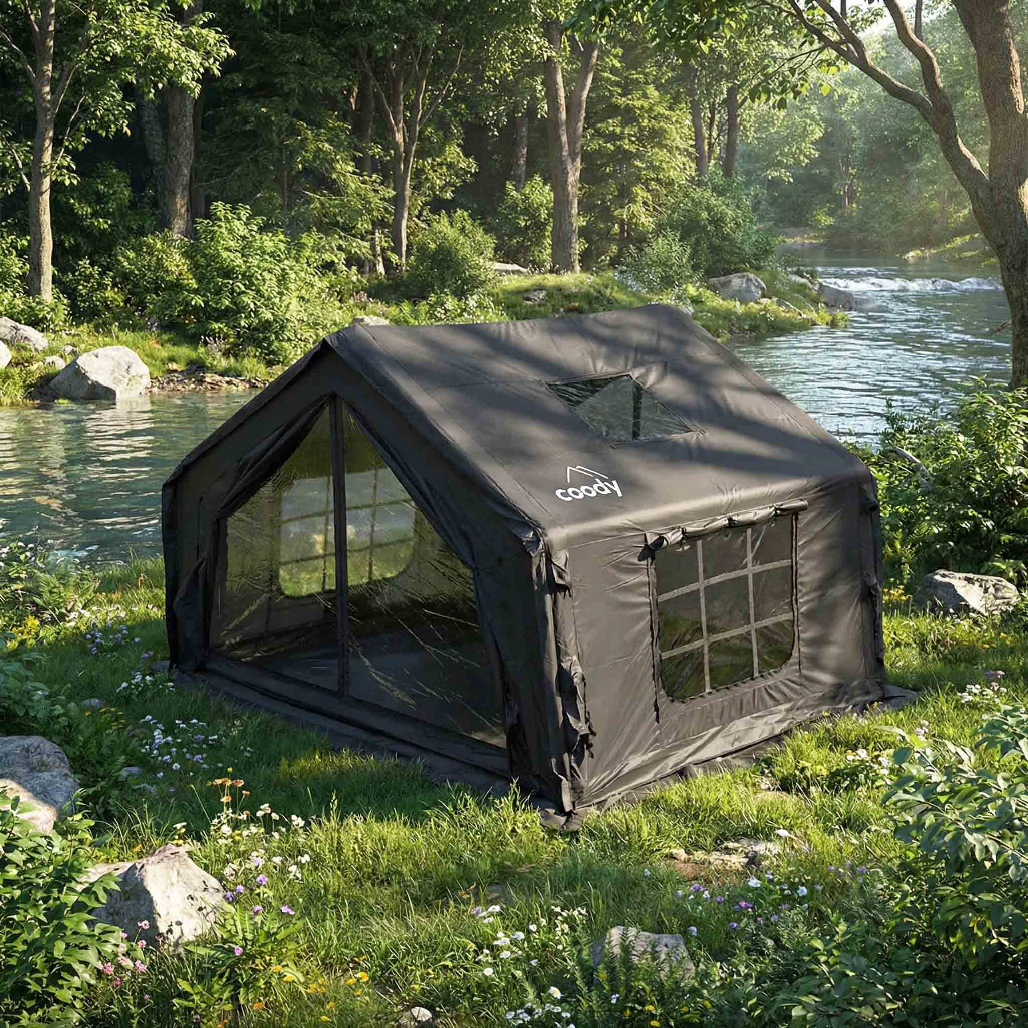 Coody 10.0 Black Inflatable Tent House for Camping (2-4 Person) - Image 8