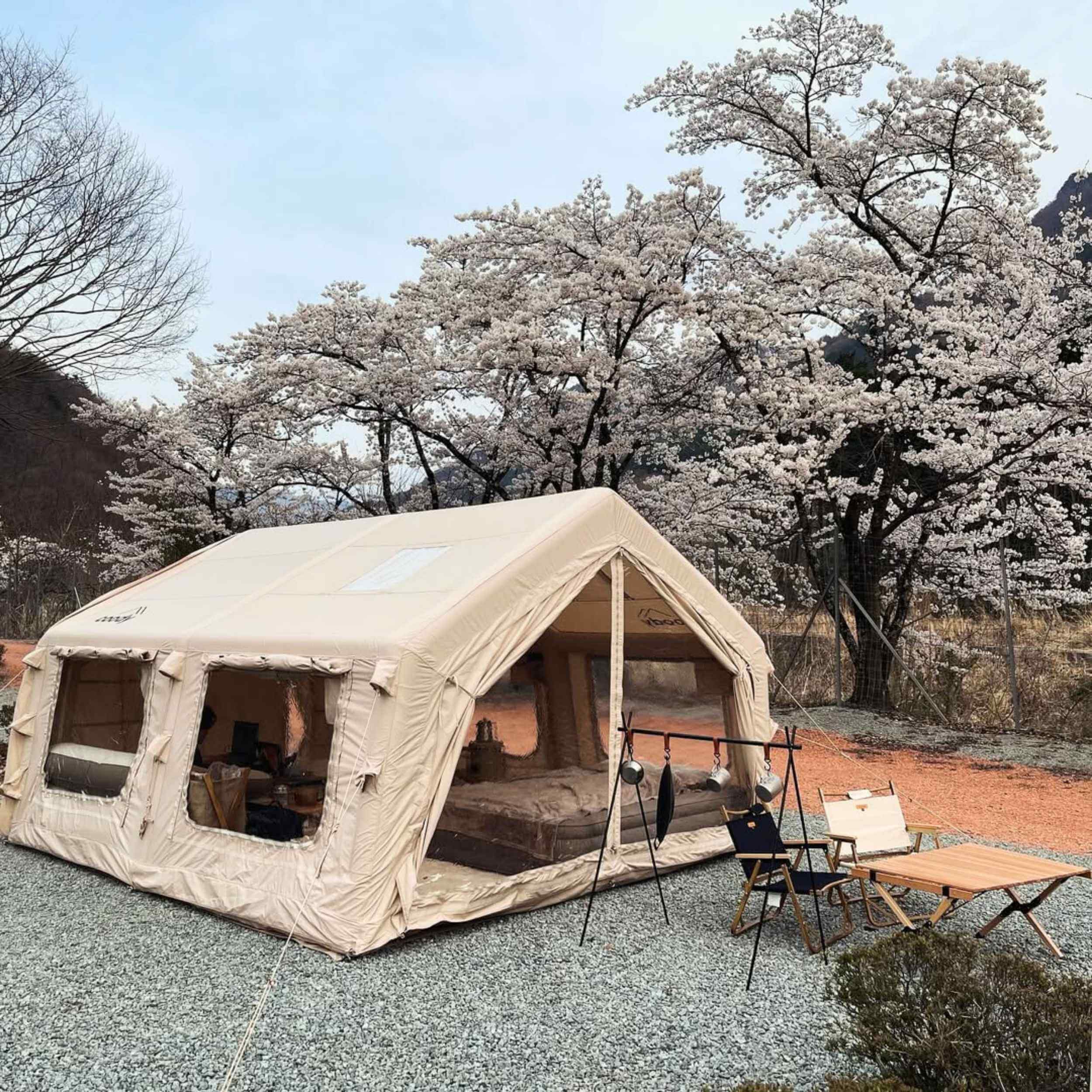 Coody Familia AirTent 13.6 Beige Inflatable Tent House for Camping (2-8 Person) - Image 15