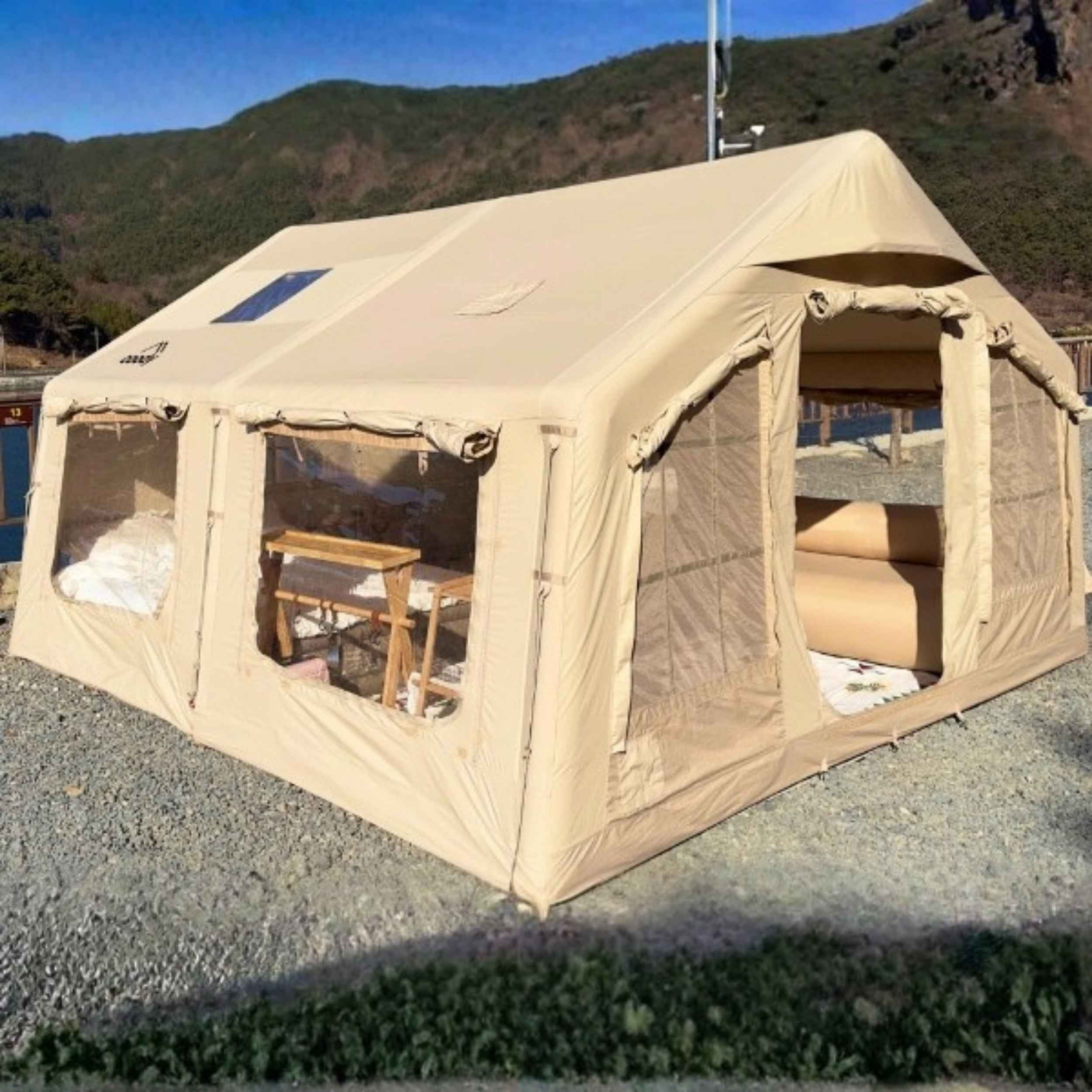 Coody Familia AirTent 13.6 Beige Inflatable Tent House for Camping (2-8 Person) - Image 18