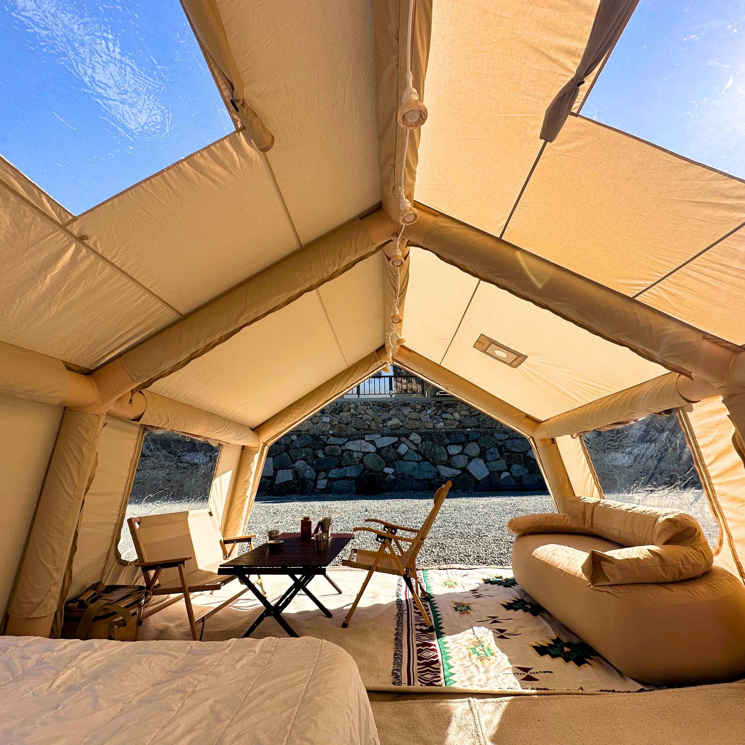 Coody Familia AirTent 13.6 Beige Inflatable Tent House for Camping (2-8 Person) - Image 8