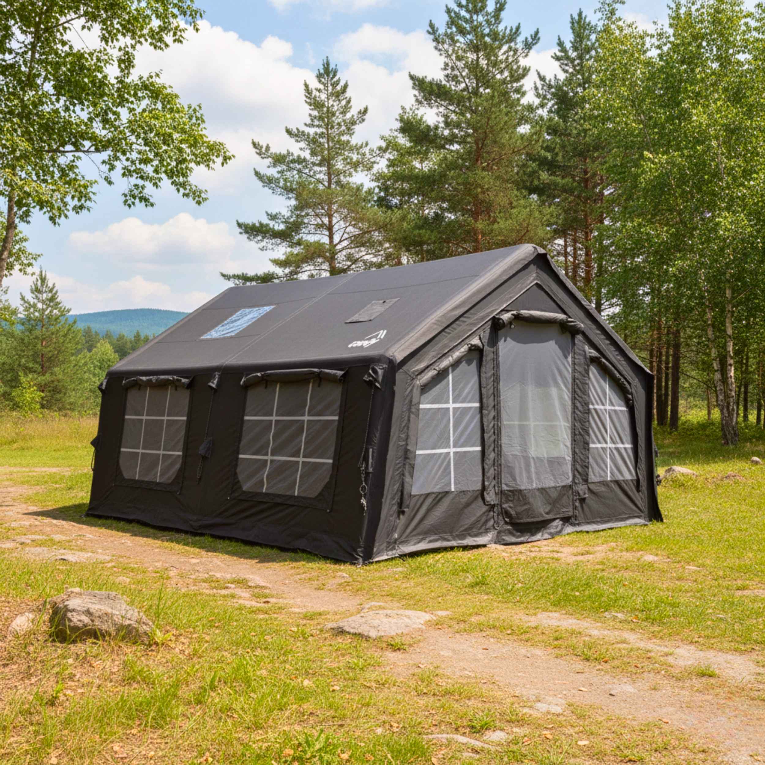 Coody Familia AirTent 13.6 Black Inflatable Tent House for Camping (2-8 Person) - Image 15