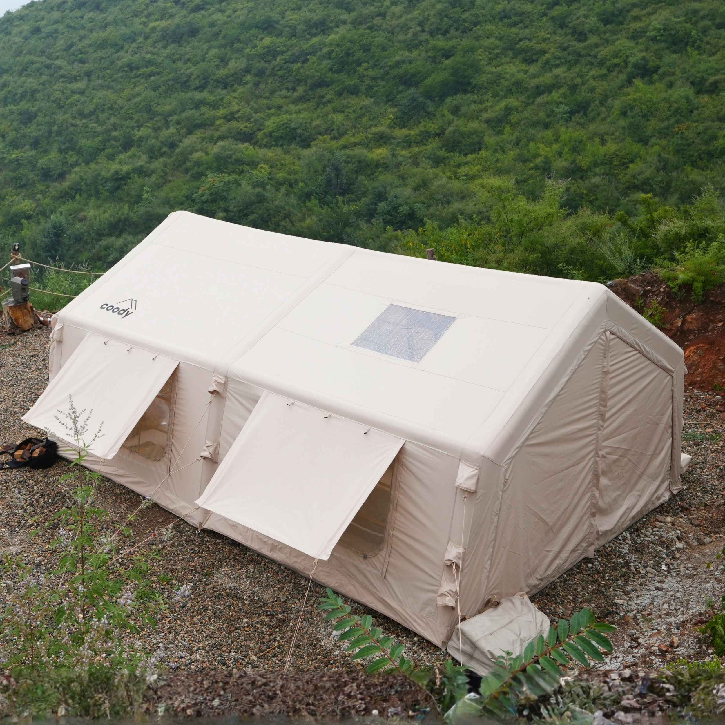 Coody Familia AirTent 17.2 Beige Inflatable Tent House for Camping (2-10 Person) - Image 18
