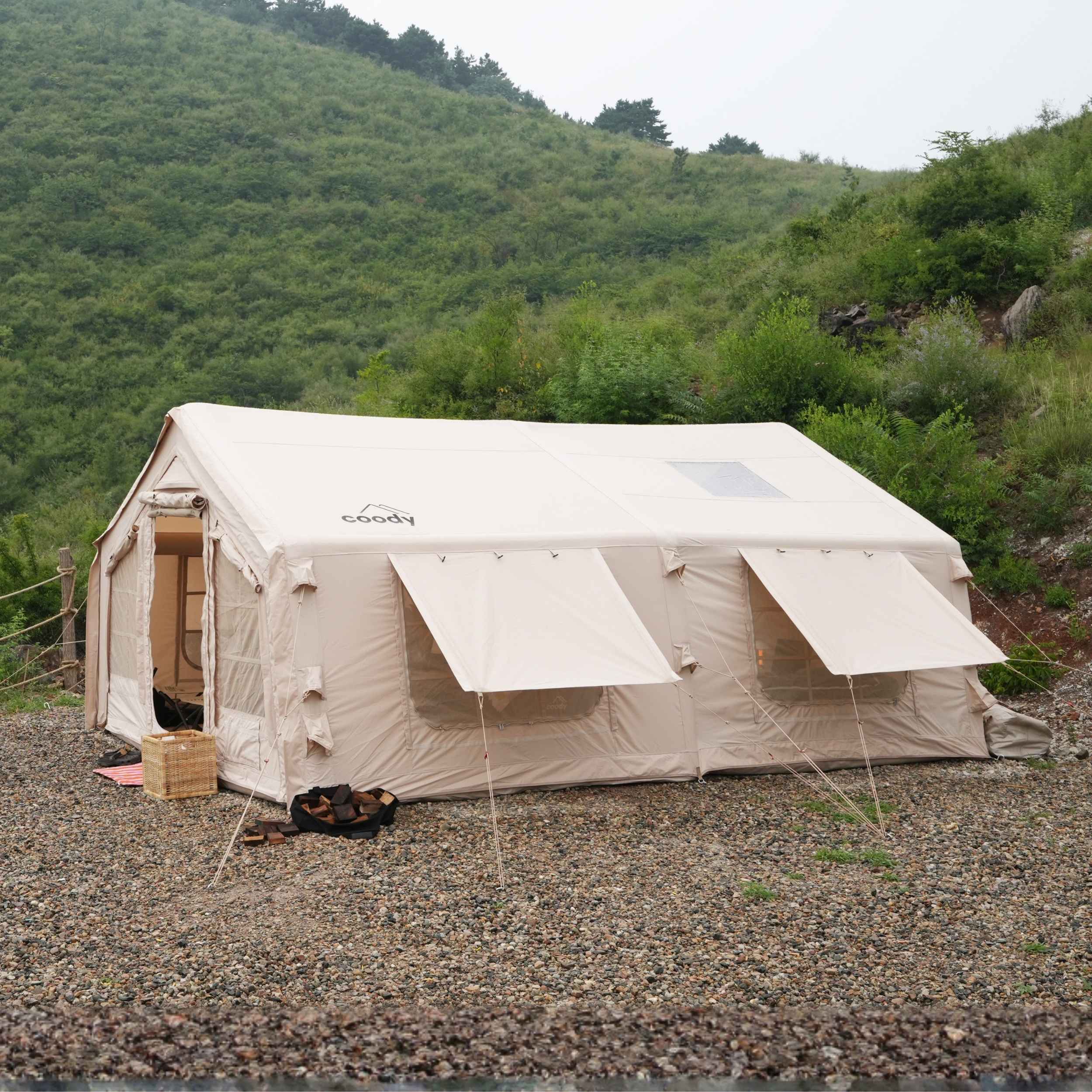 Coody Familia AirTent 17.2 Beige Inflatable Tent House for Camping (2-10 Person) - Image 19