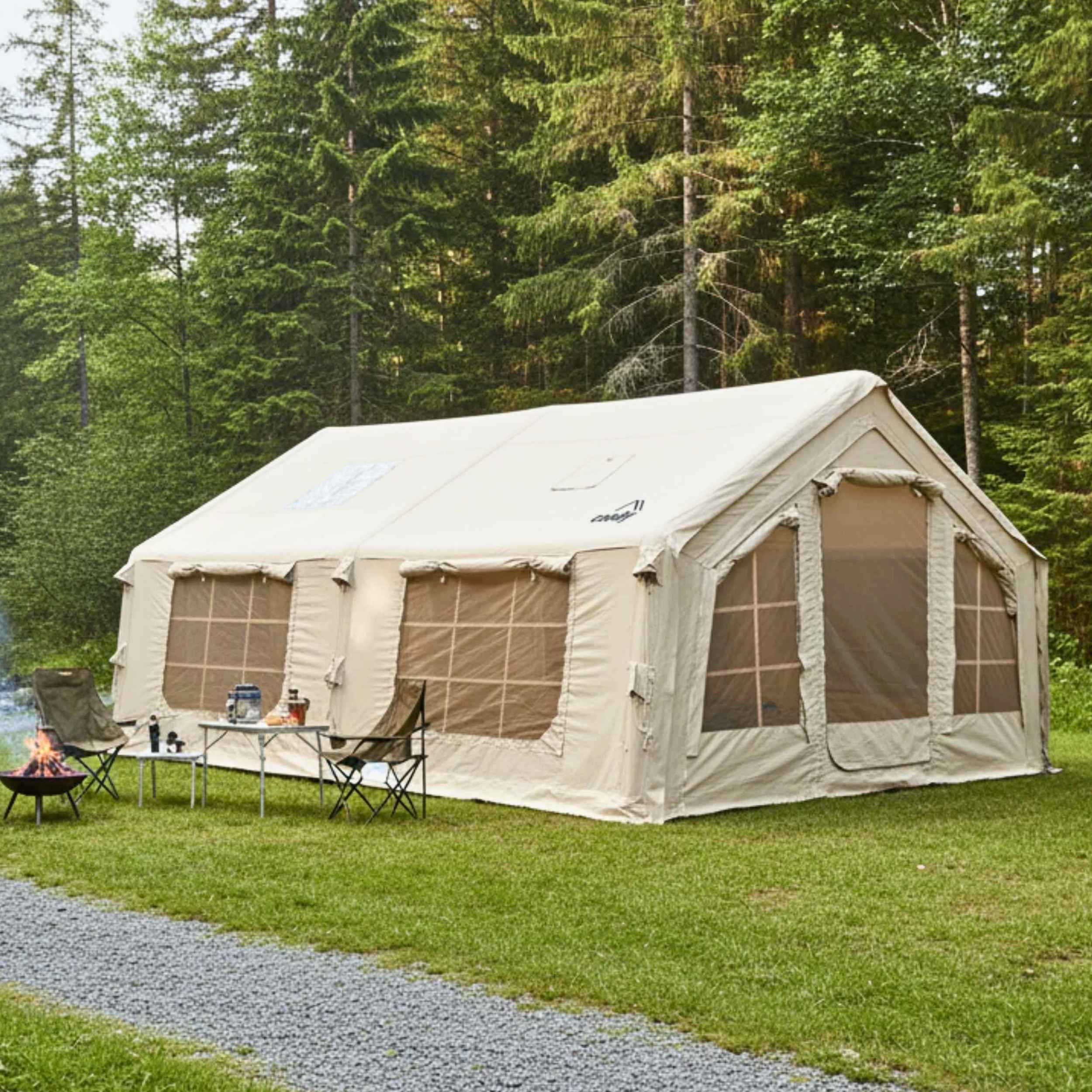 Coody Familia AirTent 17.2 Beige Inflatable Tent House for Camping (2-10 Person) - Image 22