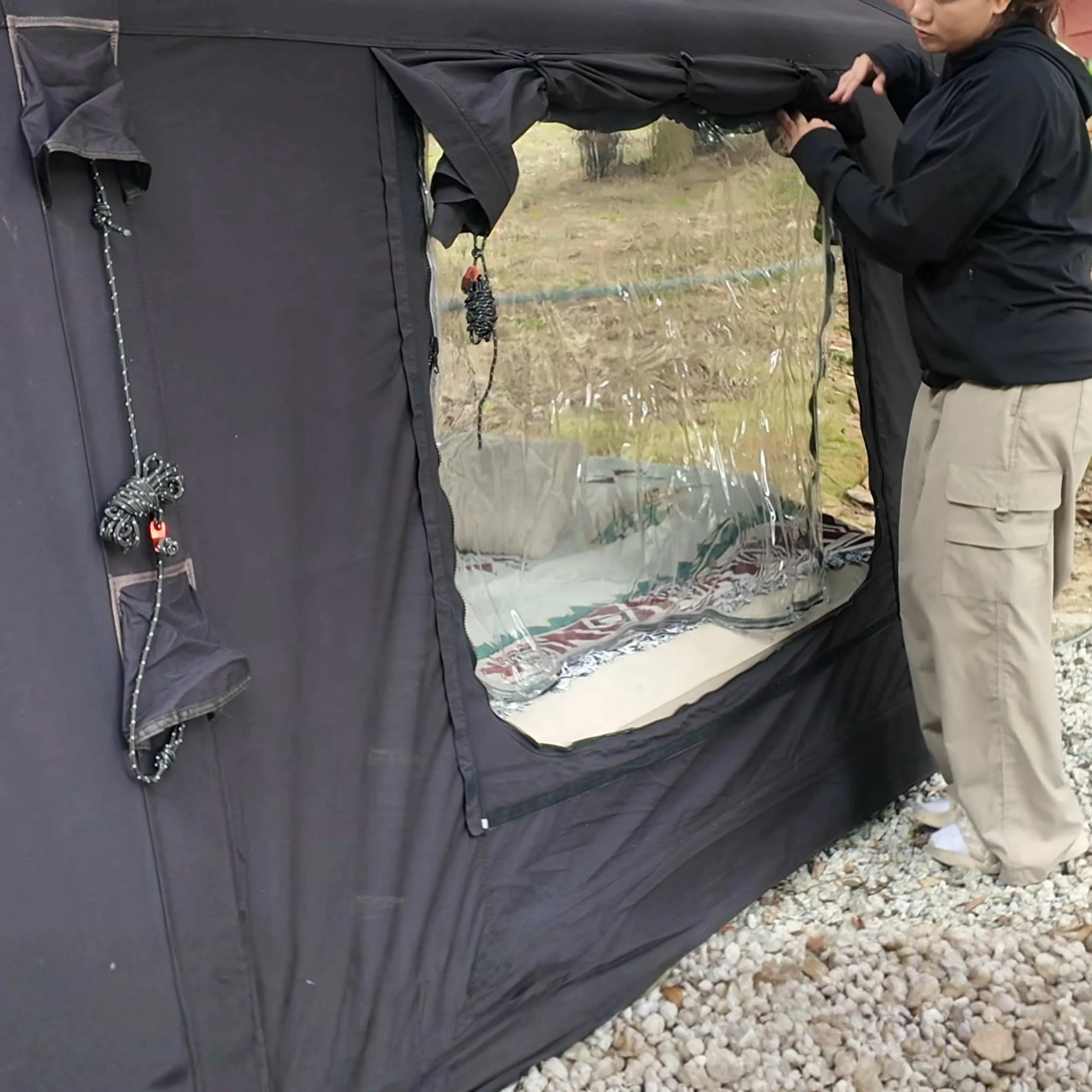 Coody Familia AirTent 17.2 Black Inflatable Tent House for Camping (2-10 Person) - Image 10
