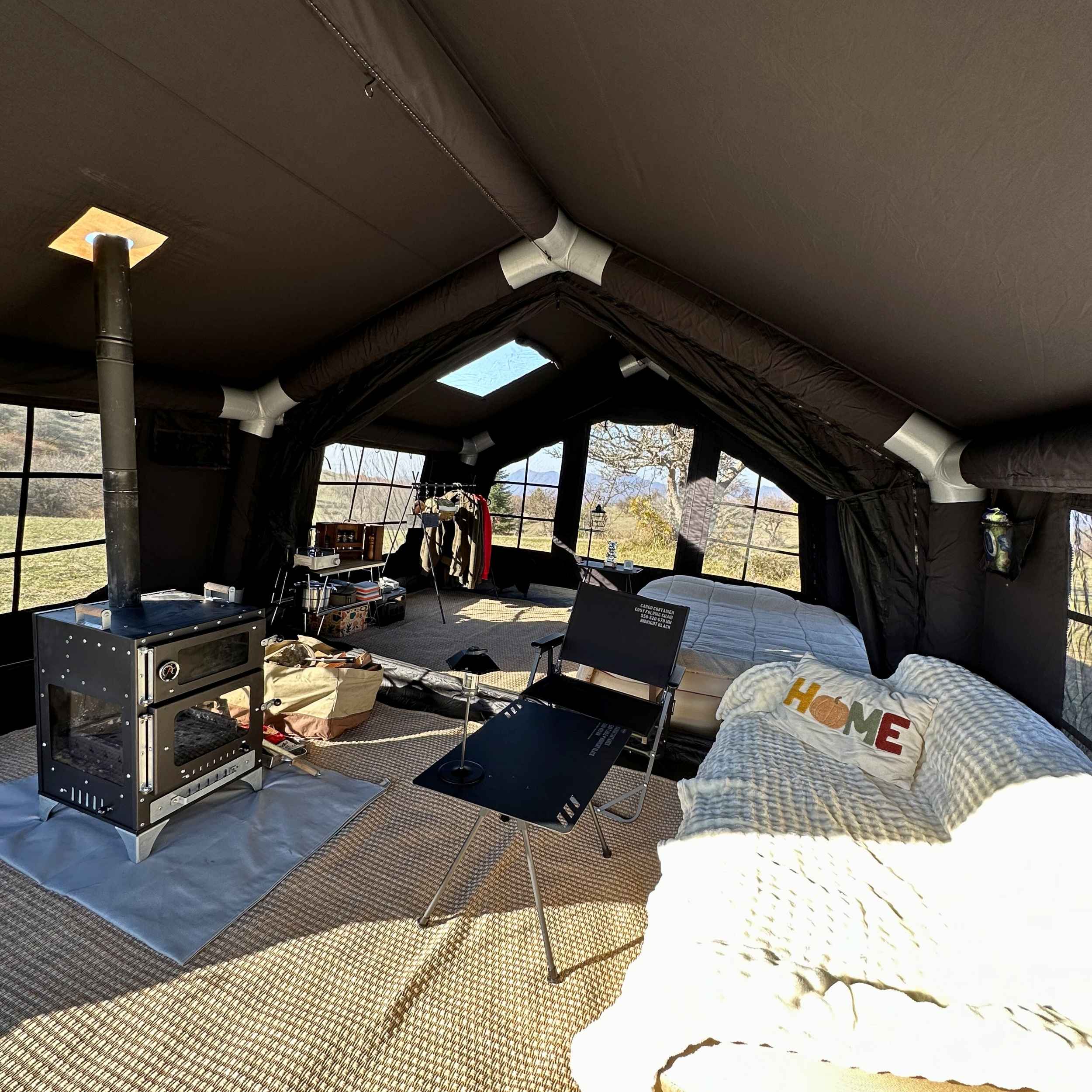 Coody Familia AirTent 17.2 Black Inflatable Tent House for Camping (2-10 Person) - Image 8