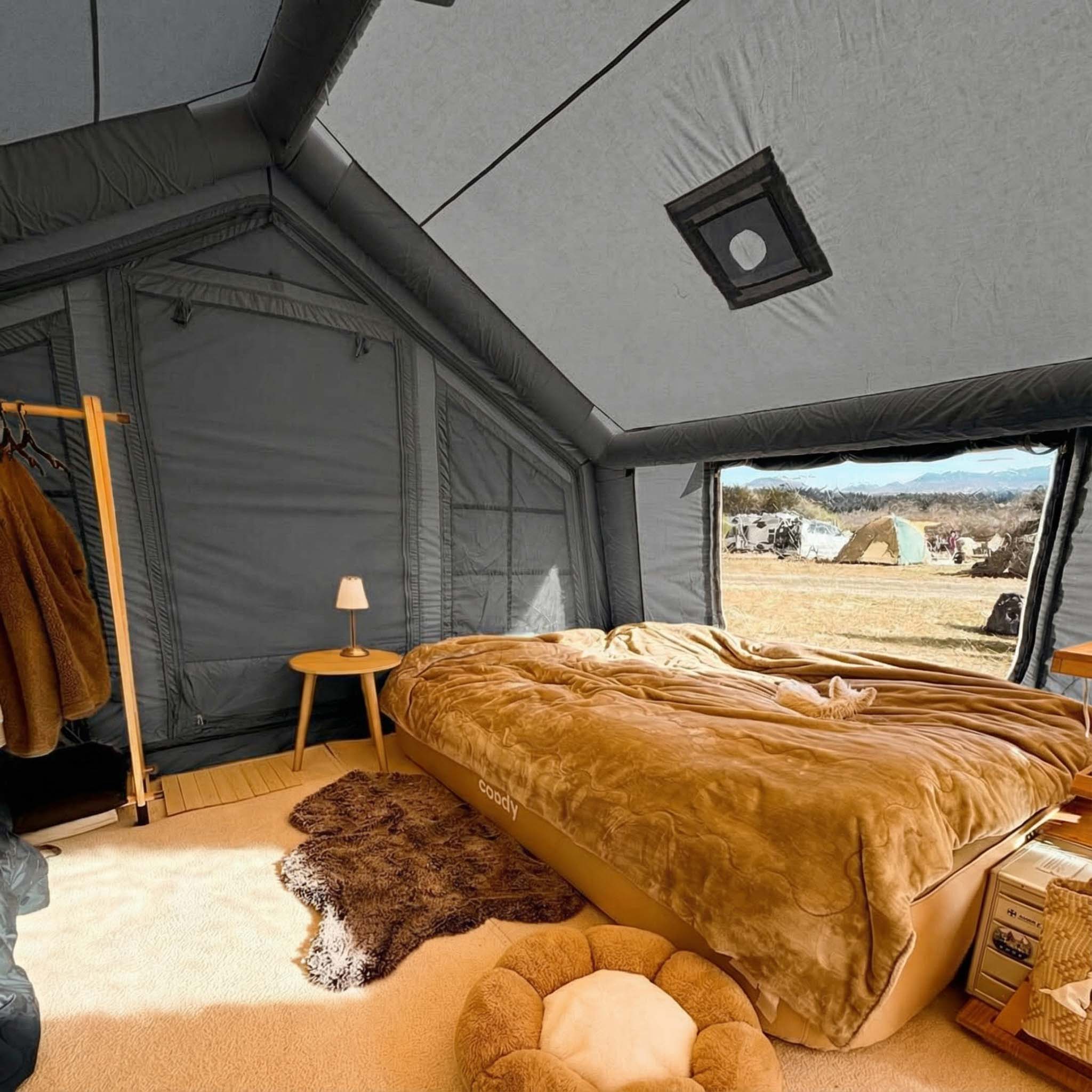 Coody Familia AirTent 17.2 Gray Inflatable Tent House for Camping (2-10 Person) - Image 13