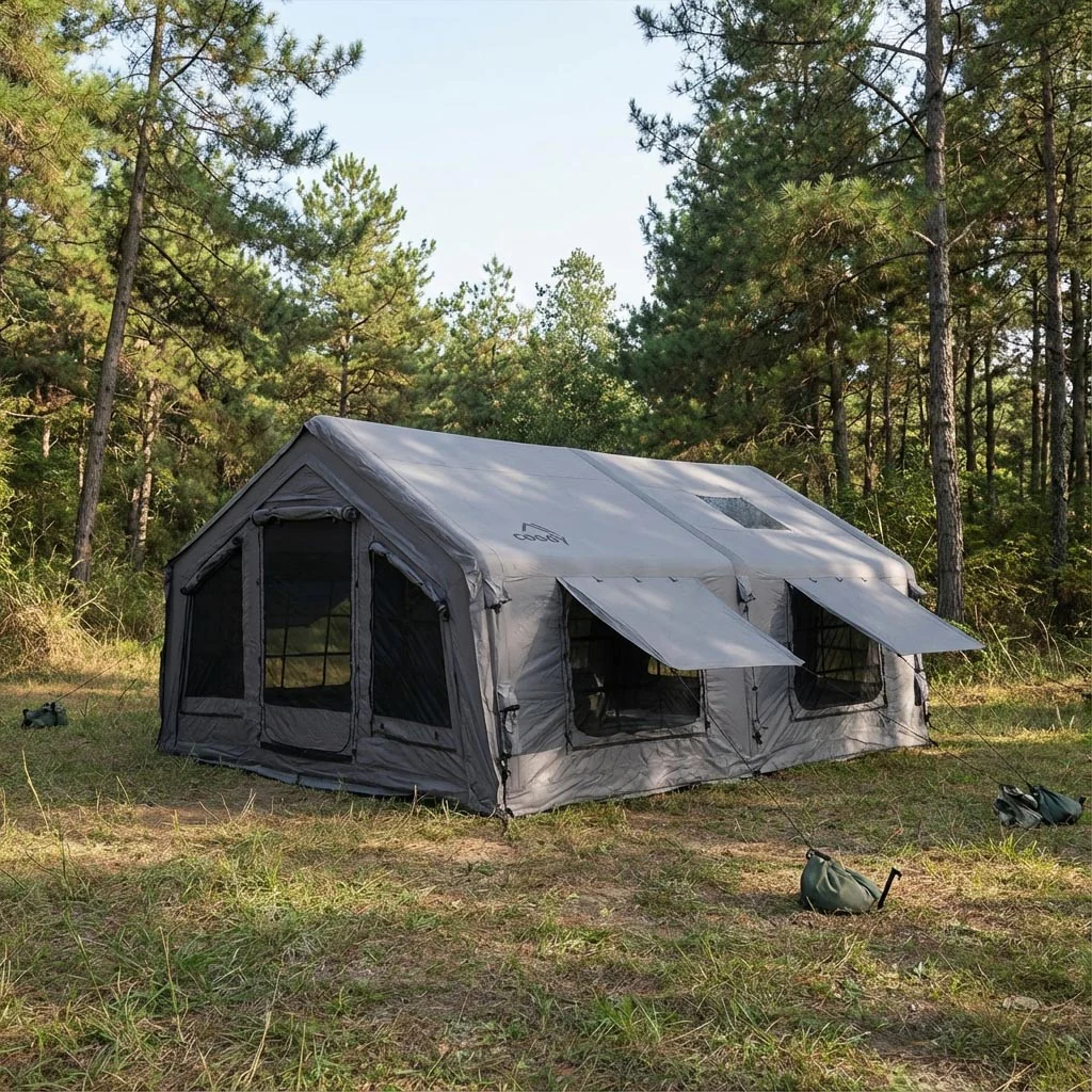 Coody Familia AirTent 17.2 Gray Inflatable Tent House for Camping (2-10 Person) - Image 15