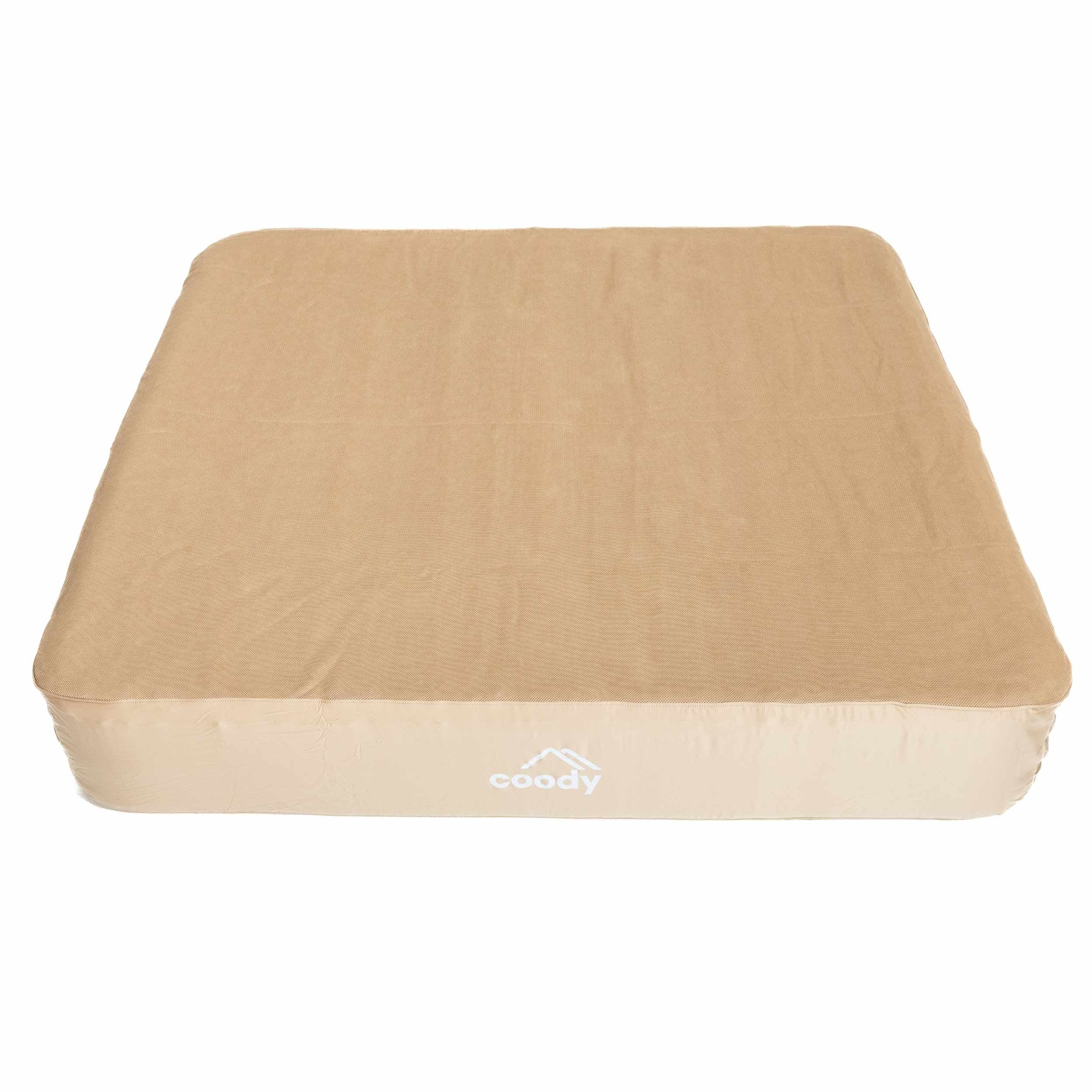 Coody Air Mattress Beige King (197×184×35 cm) – Premium Air Bed with Built-in Pump - Image 14