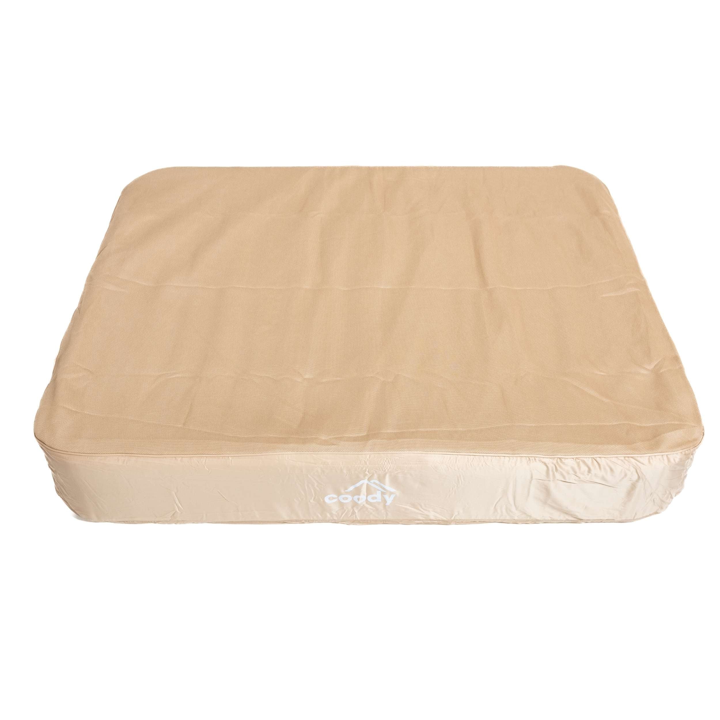 Coody Air Mattress Beige Queen (197×150×35 cm) – Premium Air Bed with Built-in Pump - Image 14