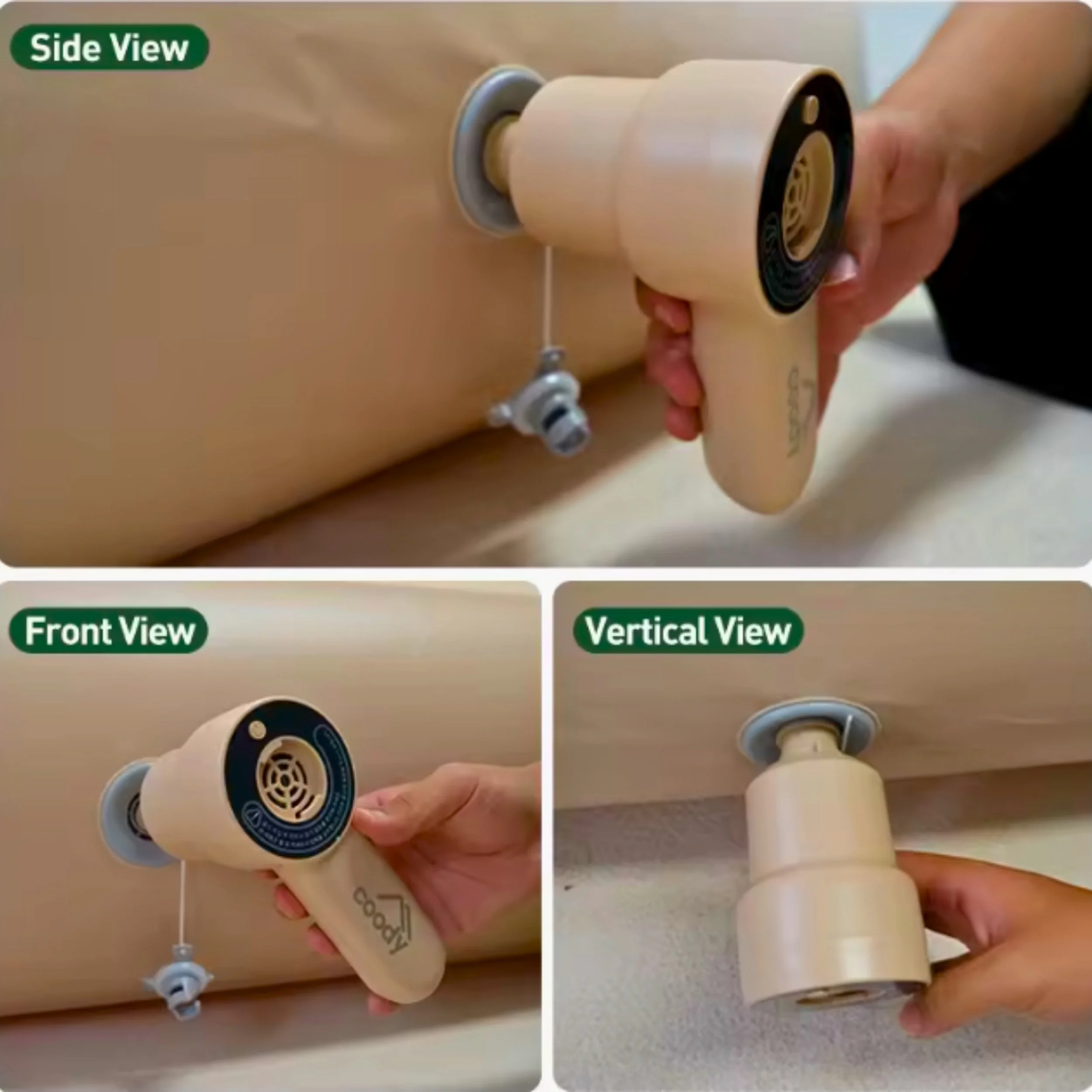 Coody Air Pump GR-119P, Portable Air Pump for Coreo Air Mattress, 3 Nozzles, Up to 2 PSI - Image 6
