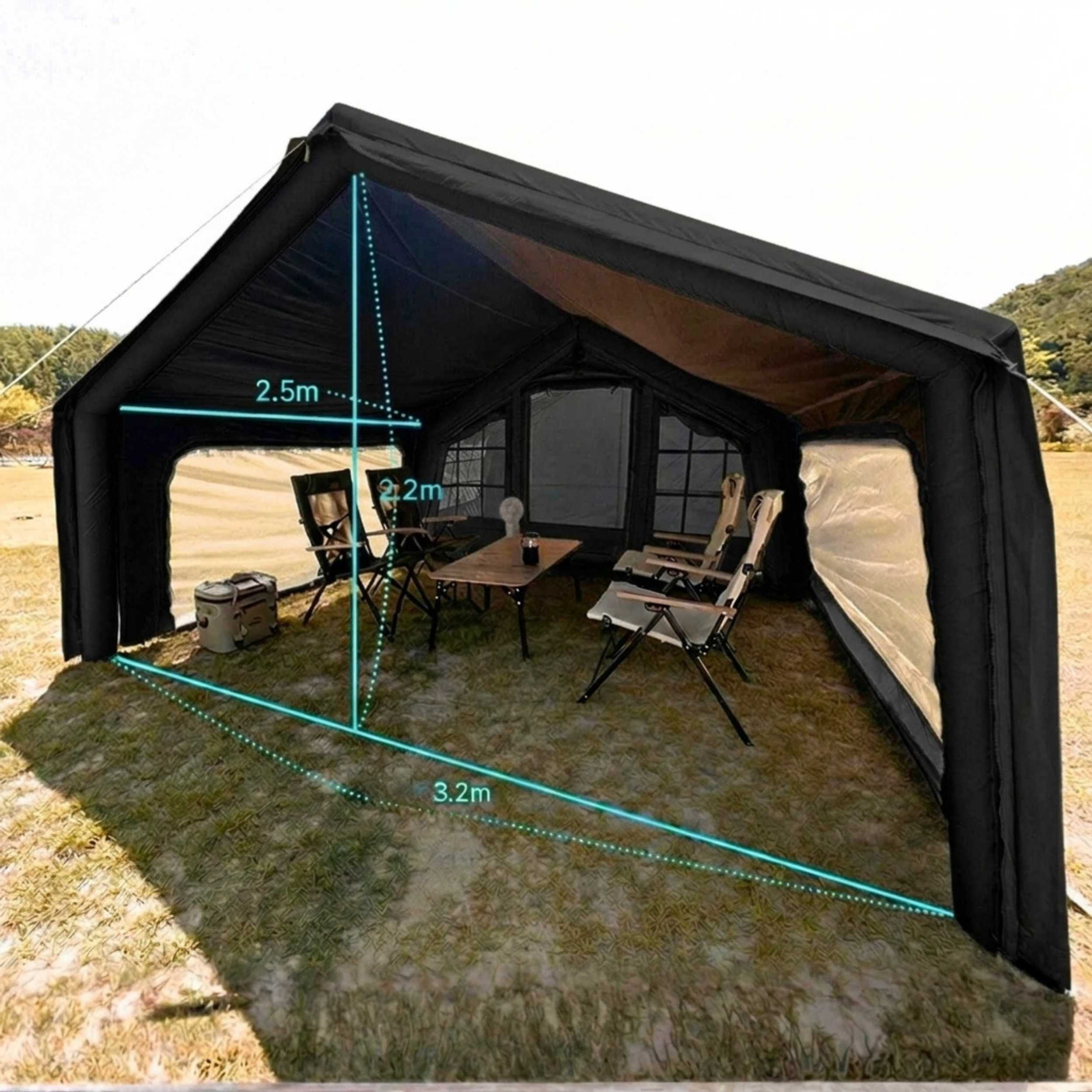Coody AirTarp Black - Inflatable Canopy for Tent 8.0 - Image 3