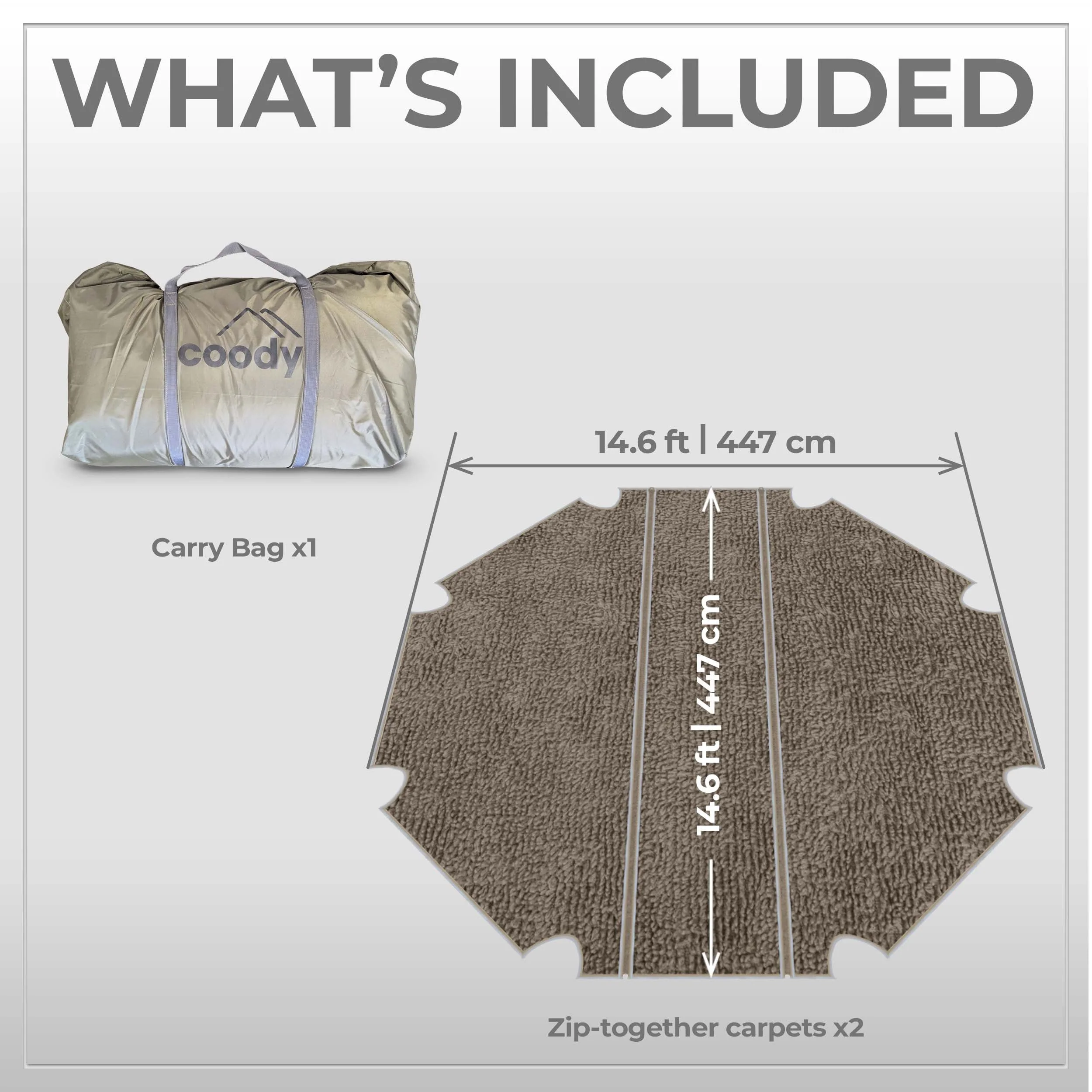 Coody Carpet – Tailored for Coody Aurora Dome Tent (Forest Green) - Image 11