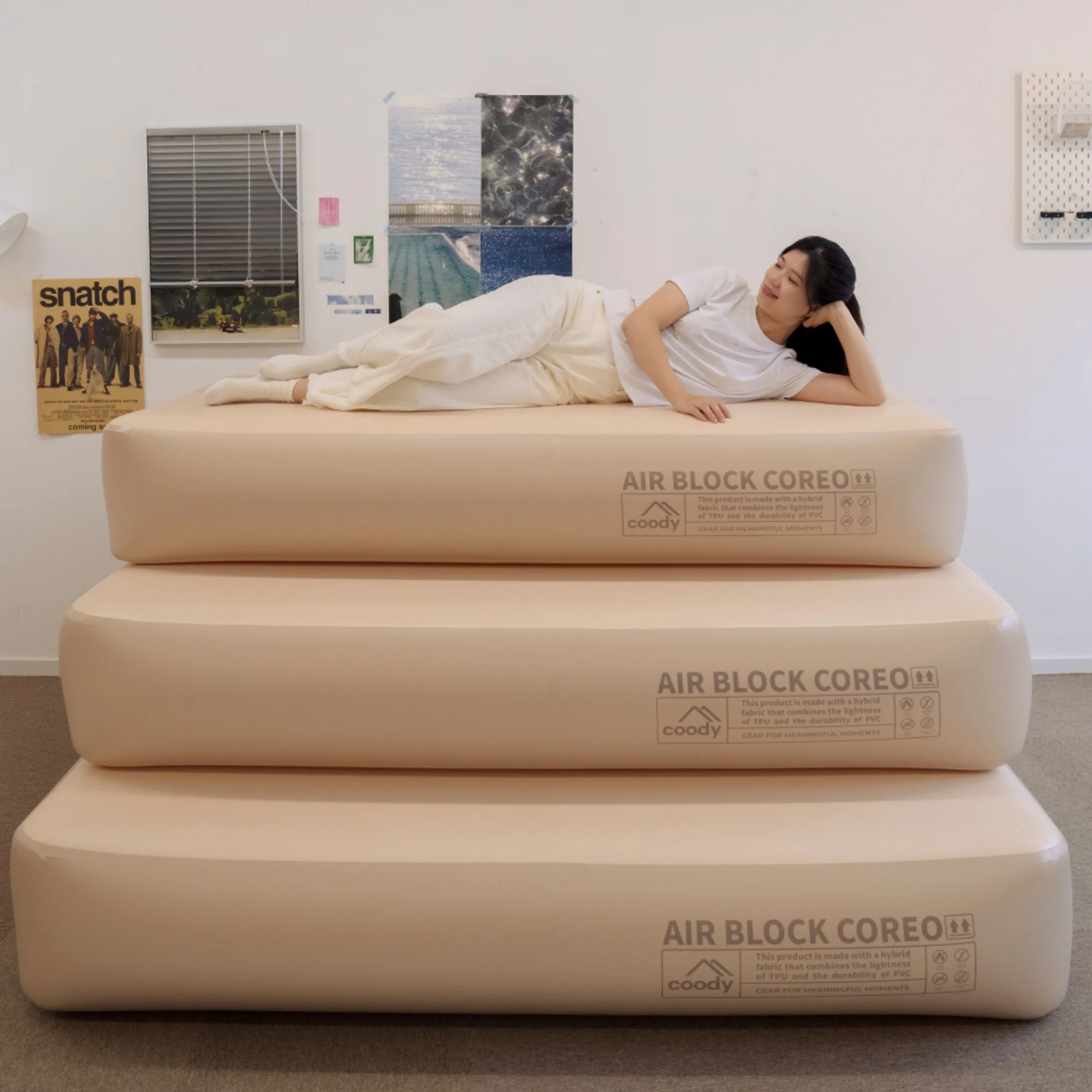 Coody Coreo Air Mattress Queen (150 × 200 × 35 cm) – Structured Air Block Inflatable Bed, Compact Pack Design - Image 20