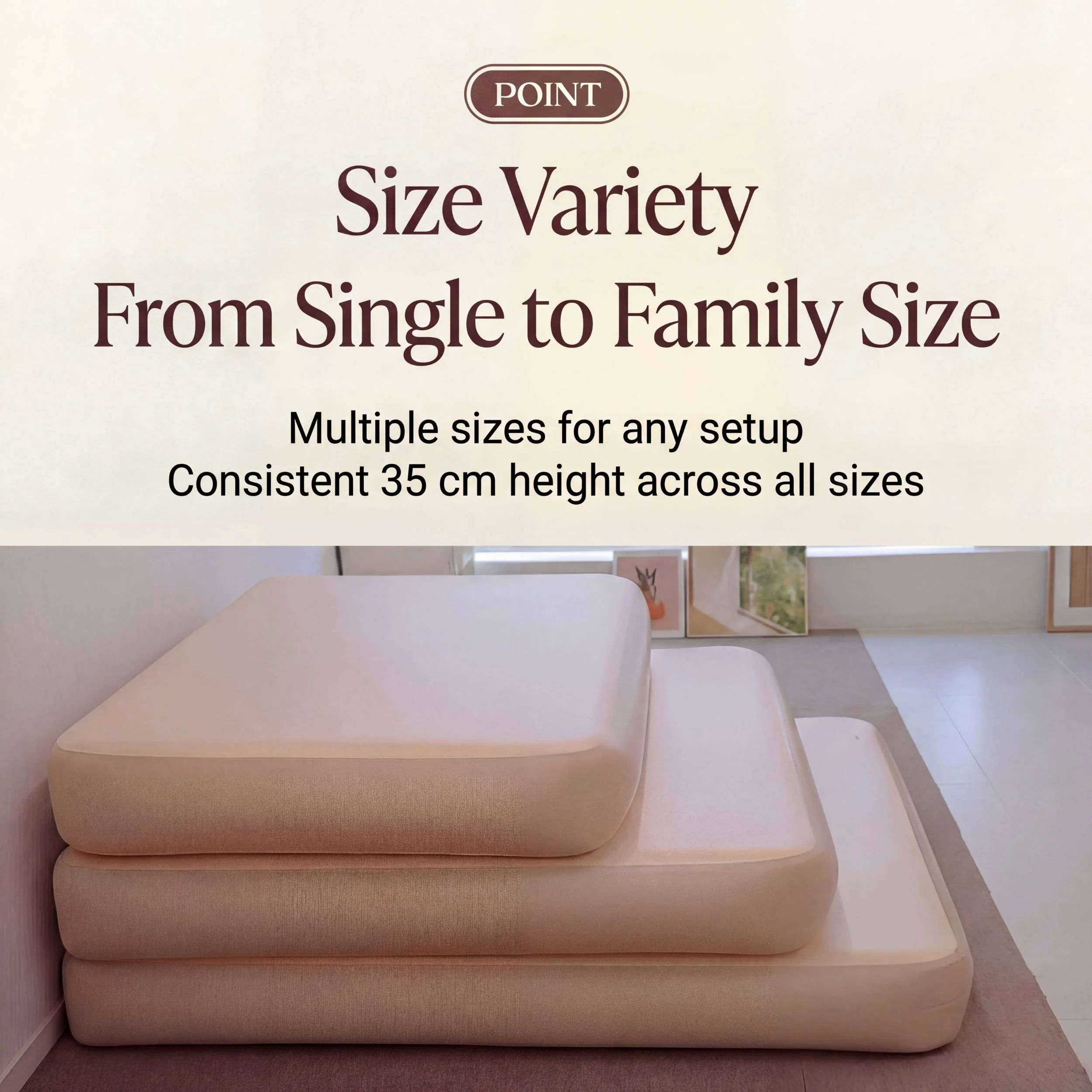 Coody Coreo Air Mattress Single (105 × 200 × 35 cm) – Structured Air Block Inflatable Bed, Compact Pack Design - Image 5