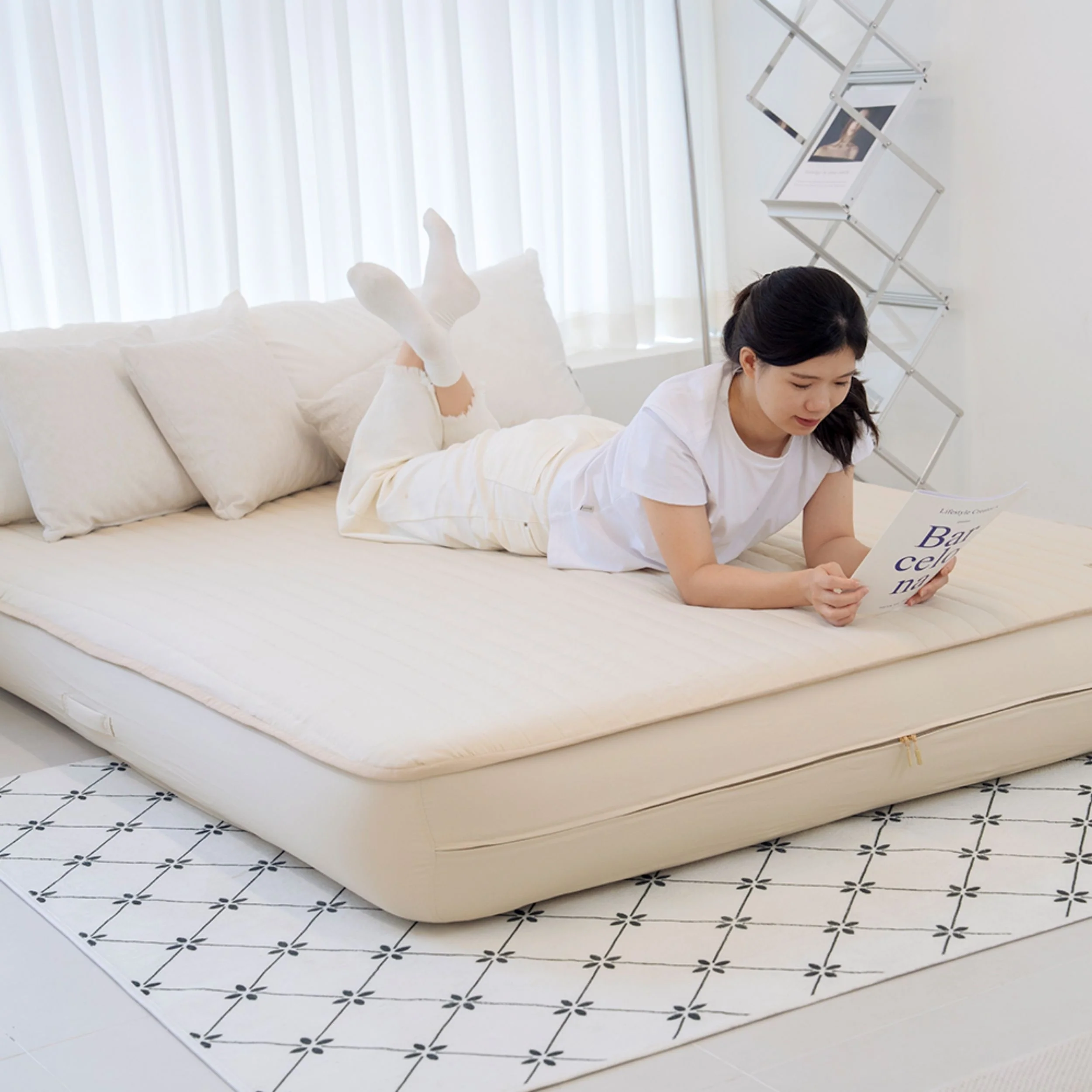 Coody Coreo Air Mattress King (180 × 200 × 35 cm) – Structured Air Block Inflatable Bed, Compact Pack Design - Image 14
