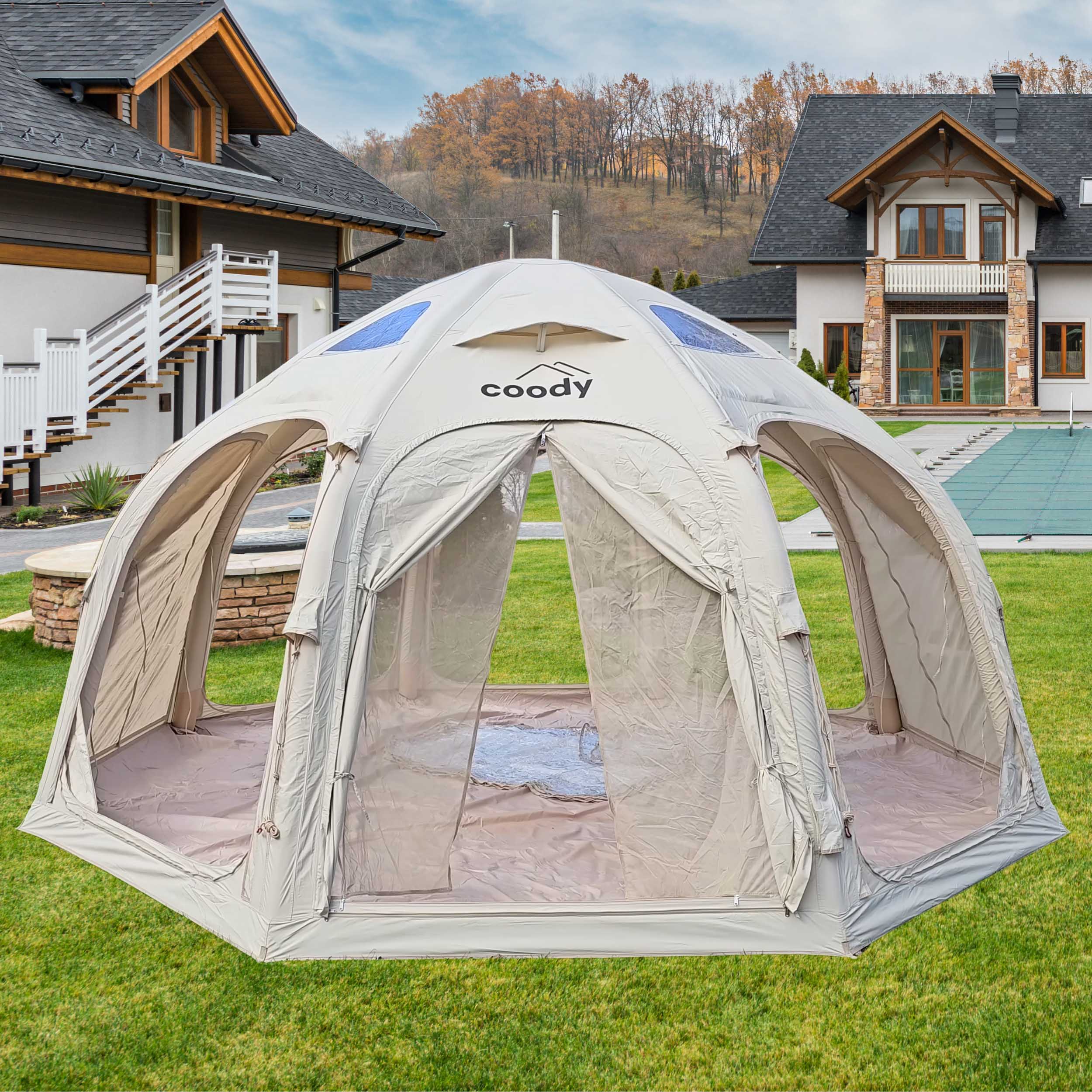 Coody Aurora Dome Beige Inflatable Shelter for Outdoors (2-4 person) - Image 11