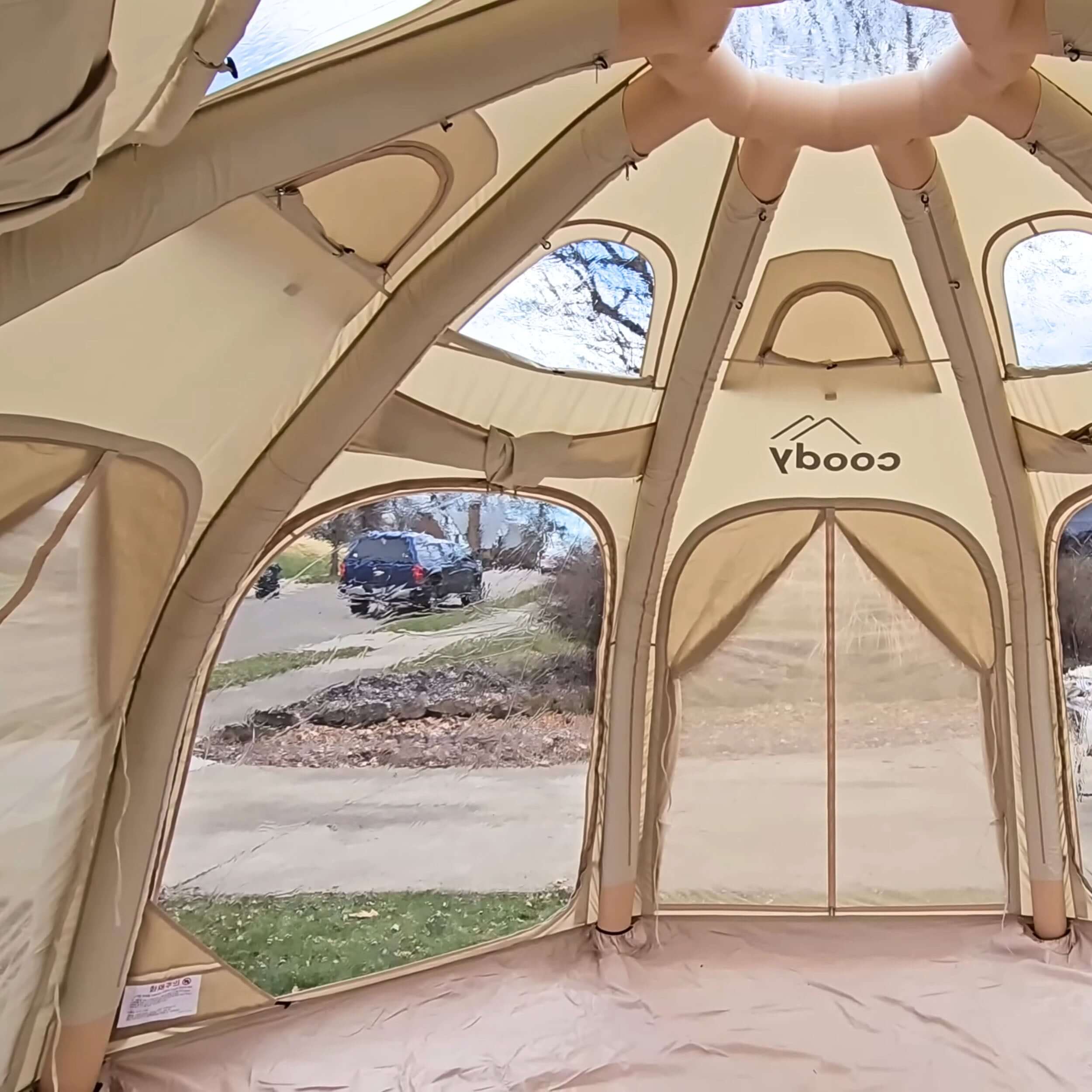 Coody Aurora Dome Beige Inflatable Shelter for Outdoors (2-4 person) - Image 5