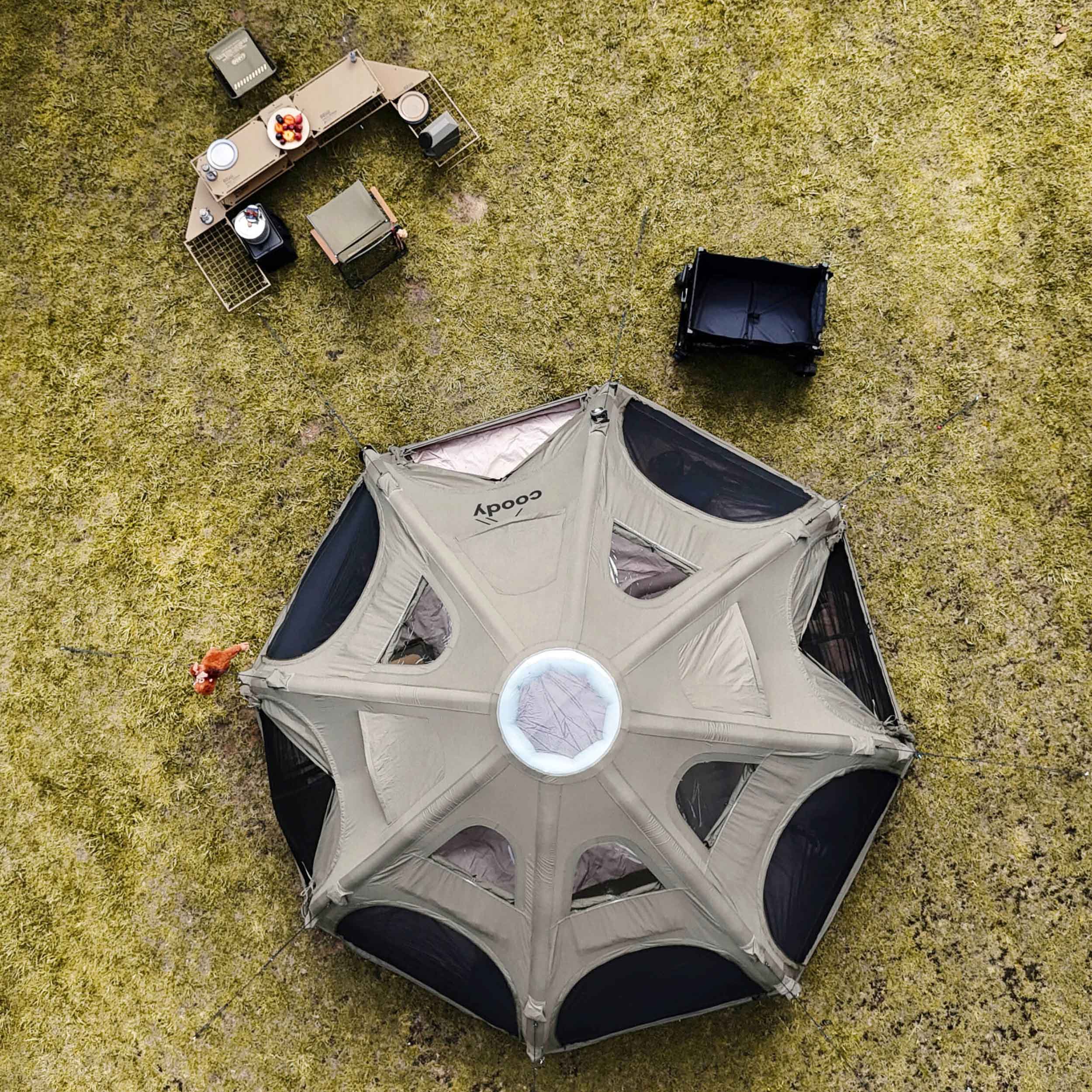 Coody Aurora Dome Forest Green Inflatable Shelter for Outdoors (2-4 person) - Image 17