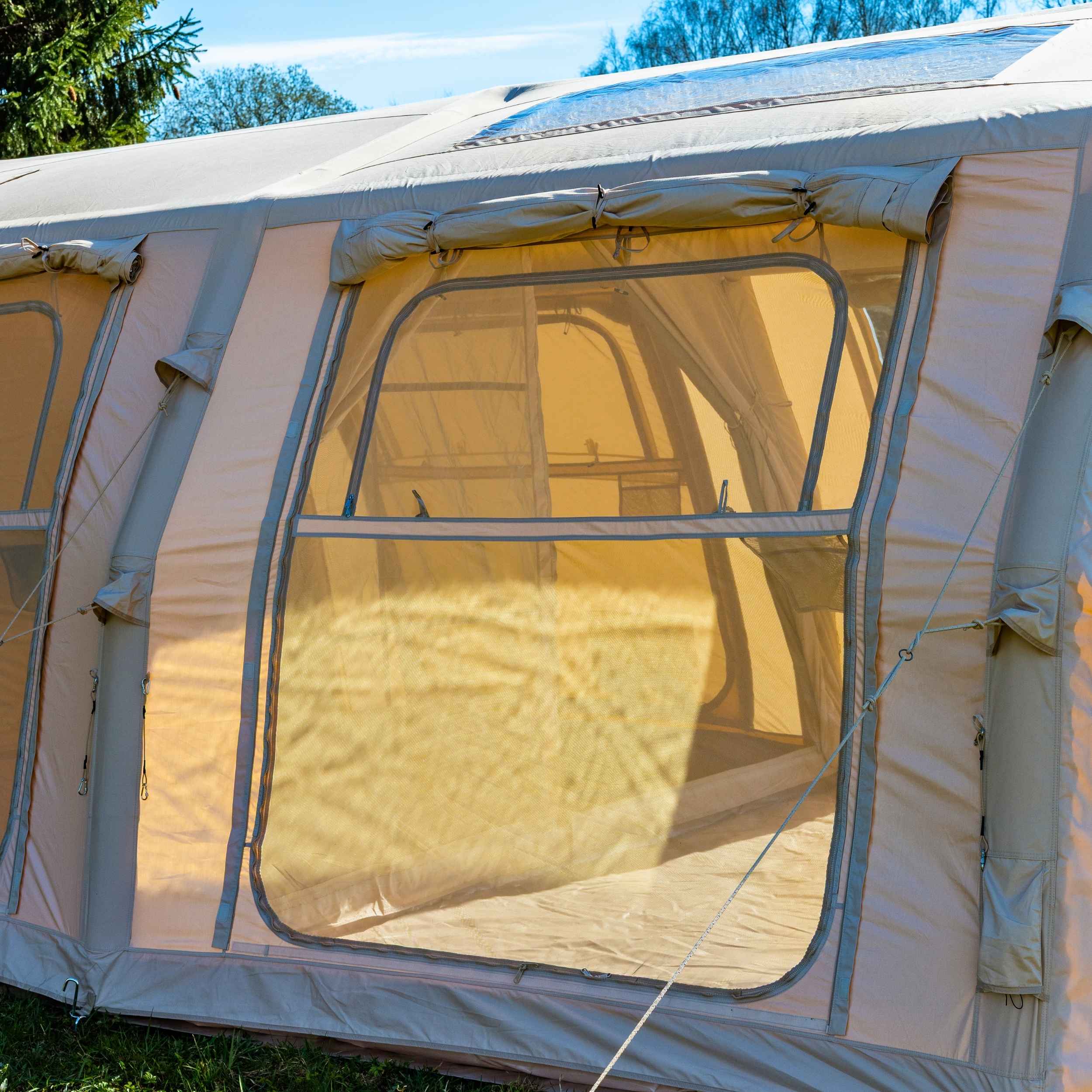 Coody Familia AirTent 17.2 PRO Beige Inflatable Tent for Camping (2-10 Person) - Image 12