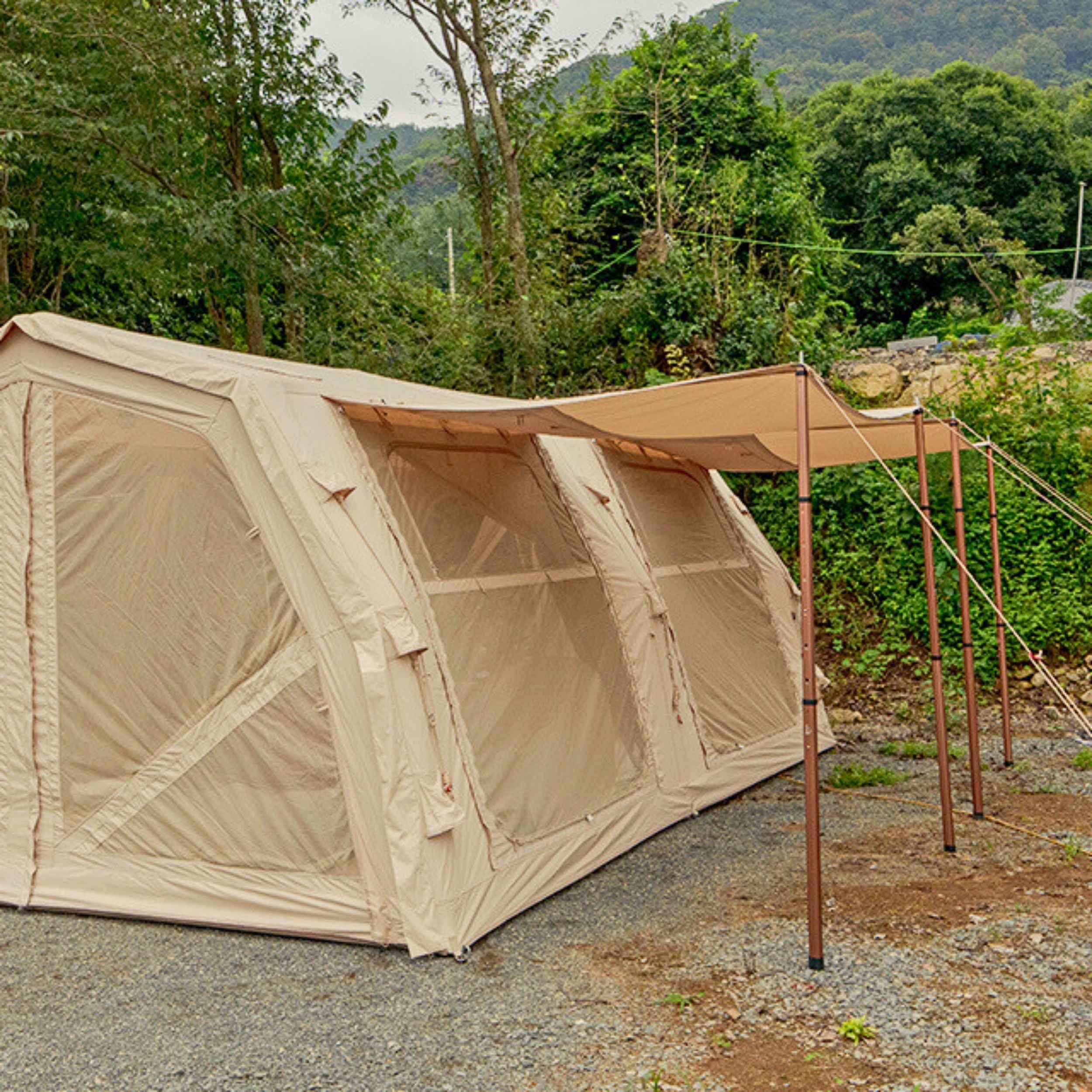 Coody Familia AirTent 17.2 PRO Beige Inflatable Tent for Camping (2-10 Person) - Image 23