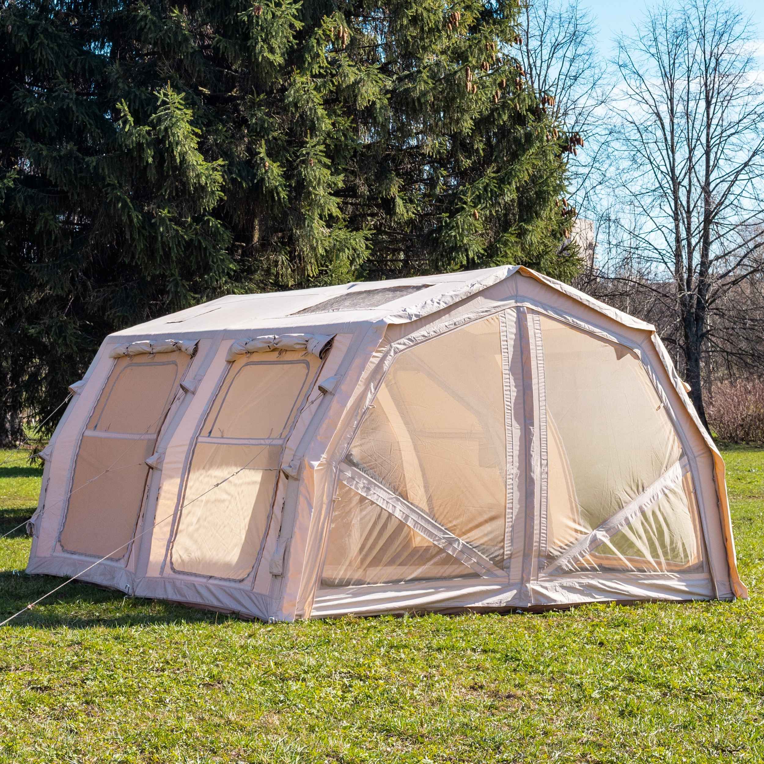 Coody Familia AirTent 17.2 PRO Beige Inflatable Tent for Camping (2-10 Person) - Image 3