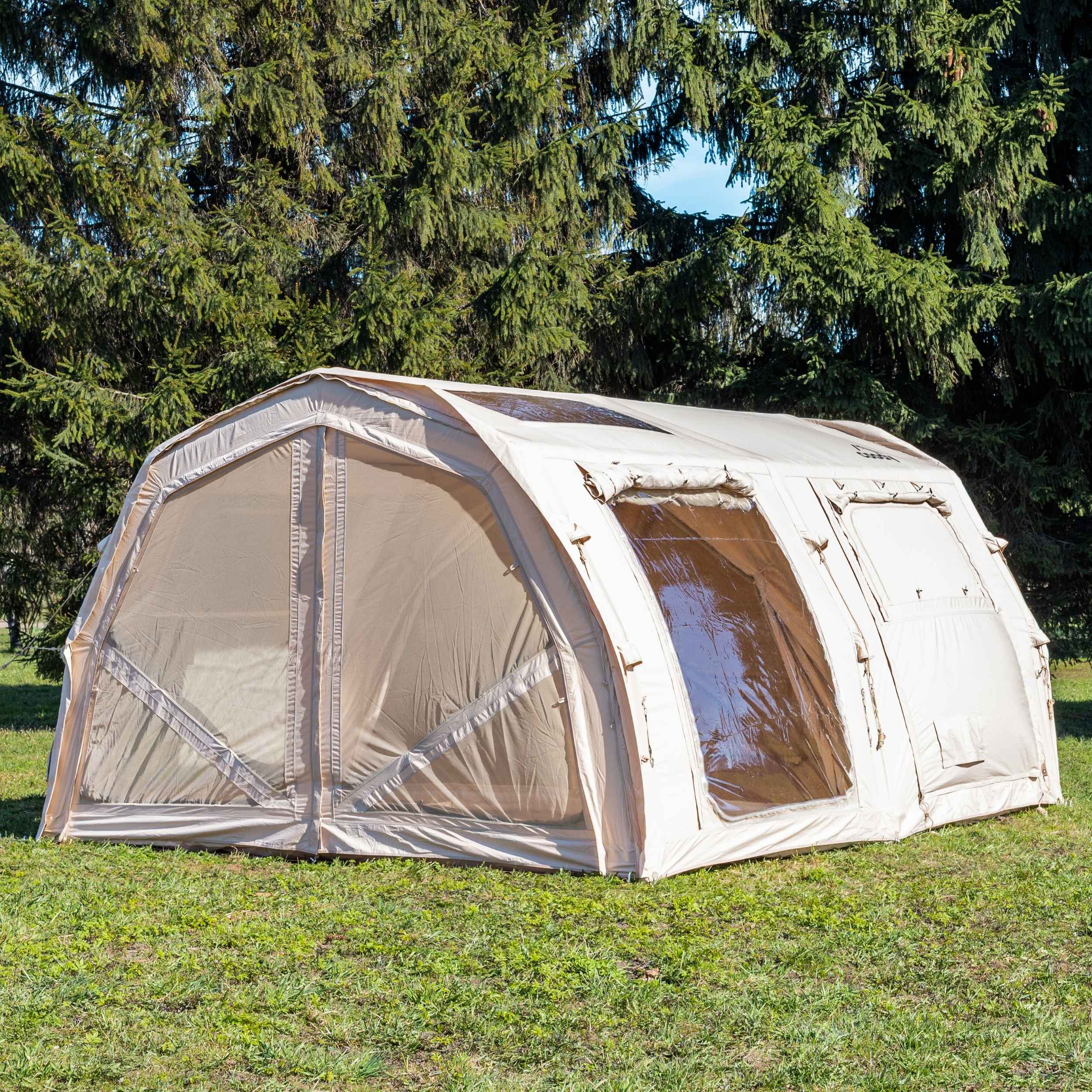 Coody Familia AirTent 17.2 PRO Beige Inflatable Tent for Camping (2-10 Person) - Image 4