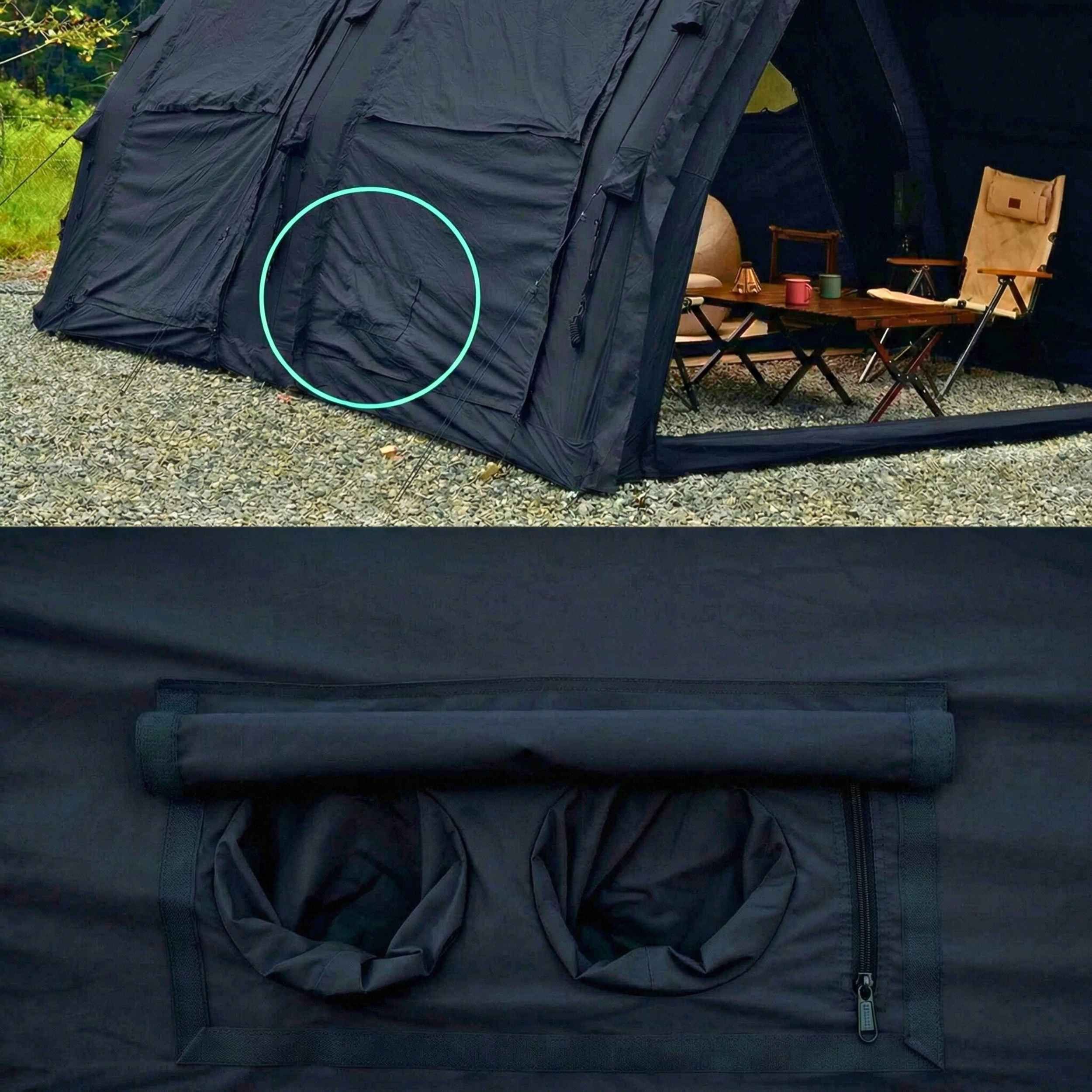 Coody Familia AirTent 17.2 PRO Black Inflatable Tent for Camping (2-10 Person) - Image 9