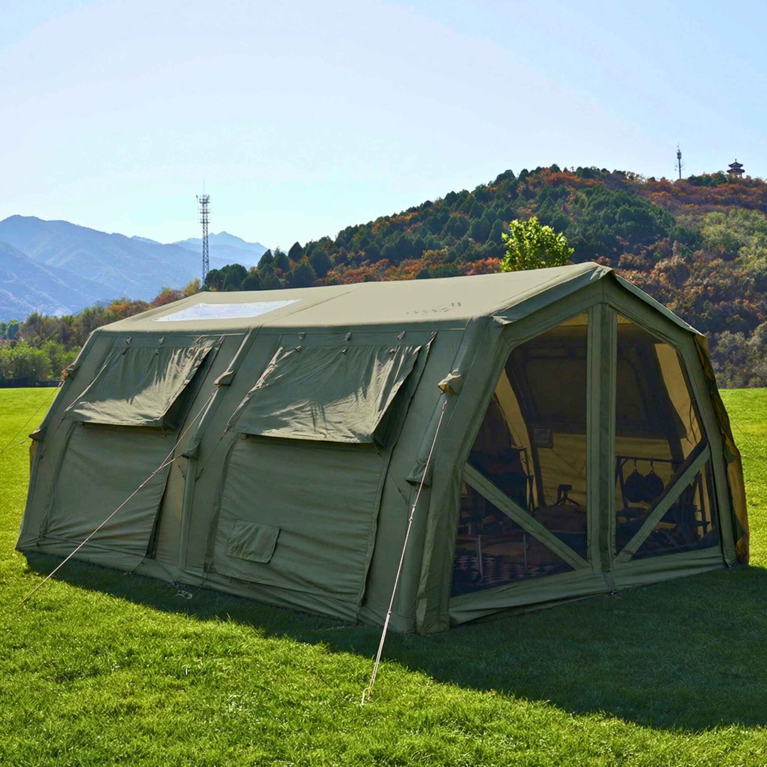 Coody Familia AirTent 17.2 PRO Forest Green Inflatable Tent for Camping (2-10 Person) - Image 5