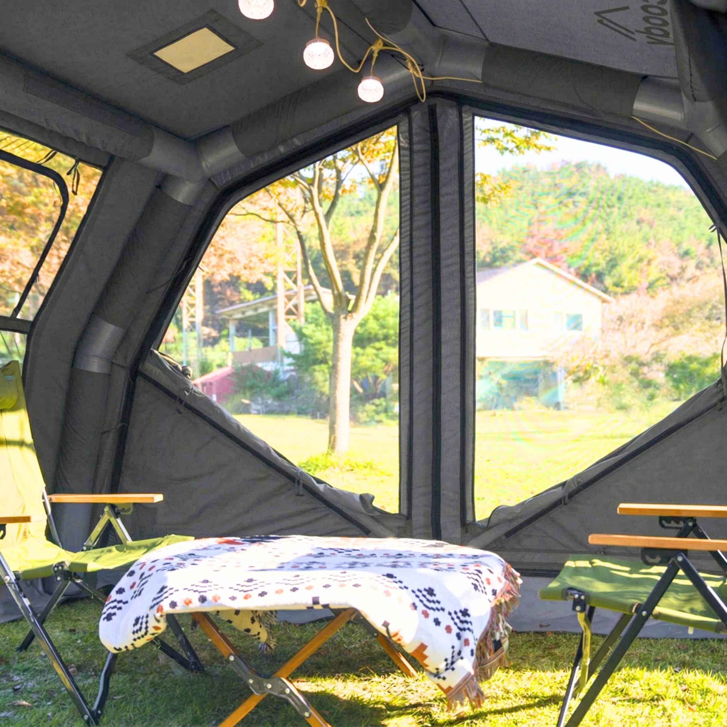 Coody Familia AirTent 17.2 PRO Gray Inflatable Tent for Camping (2-10 Person) - Image 4
