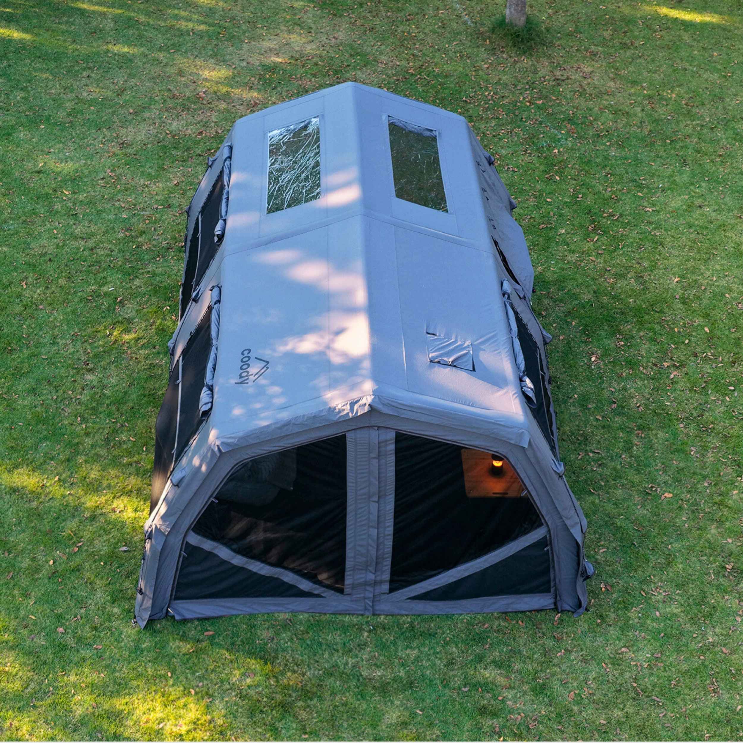 Coody Familia AirTent 17.2 PRO Gray Inflatable Tent for Camping (2-10 Person) - Image 7
