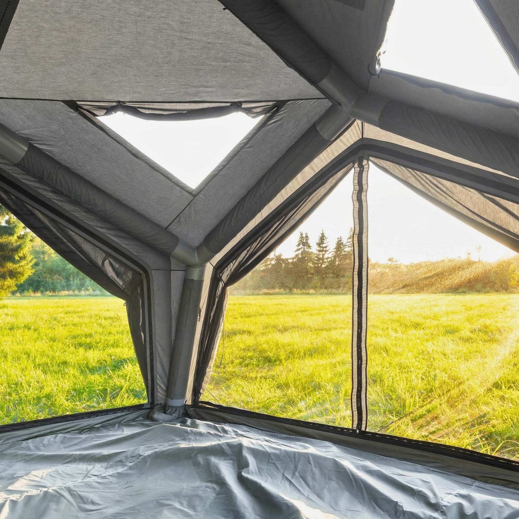 Coody Air Tent Hub Shelter Gray Inflatable Tents for Camping (2-6 Person) - Image 9