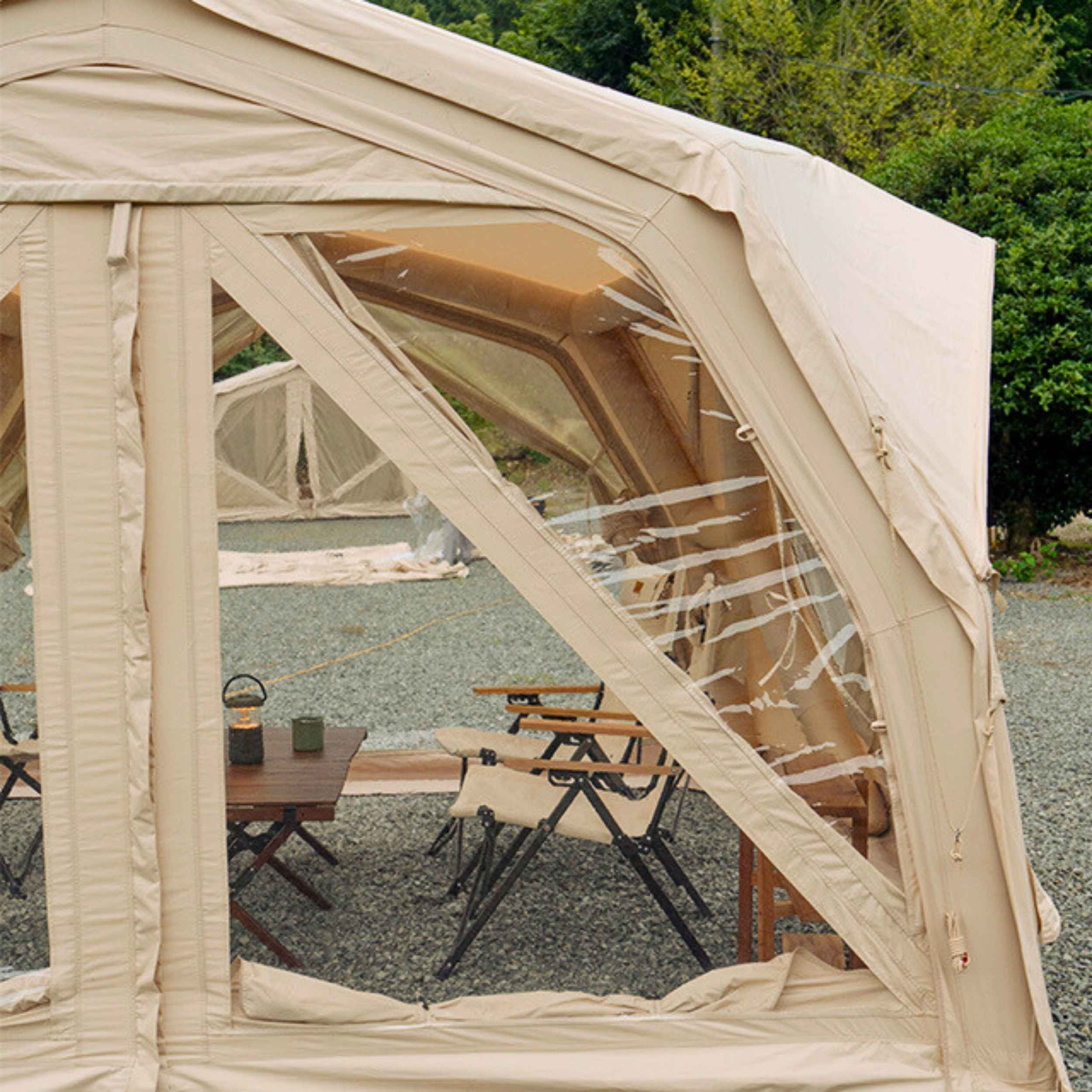 Coody Hub Pro Beige- Inflatable Tent for Camping (2-6 Person) - Image 12