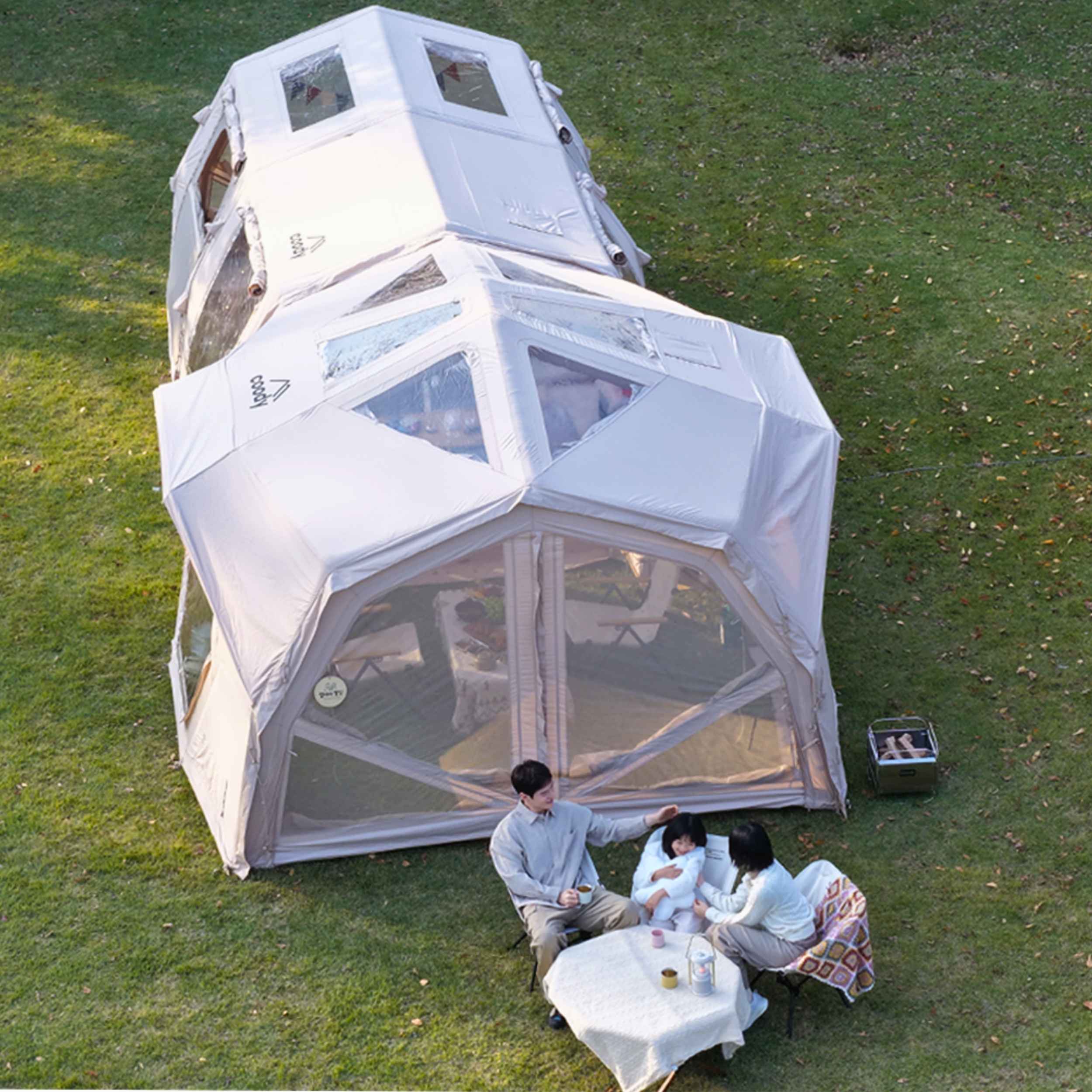 Coody Hub Pro Beige- Inflatable Tent for Camping (2-6 Person) - Image 20