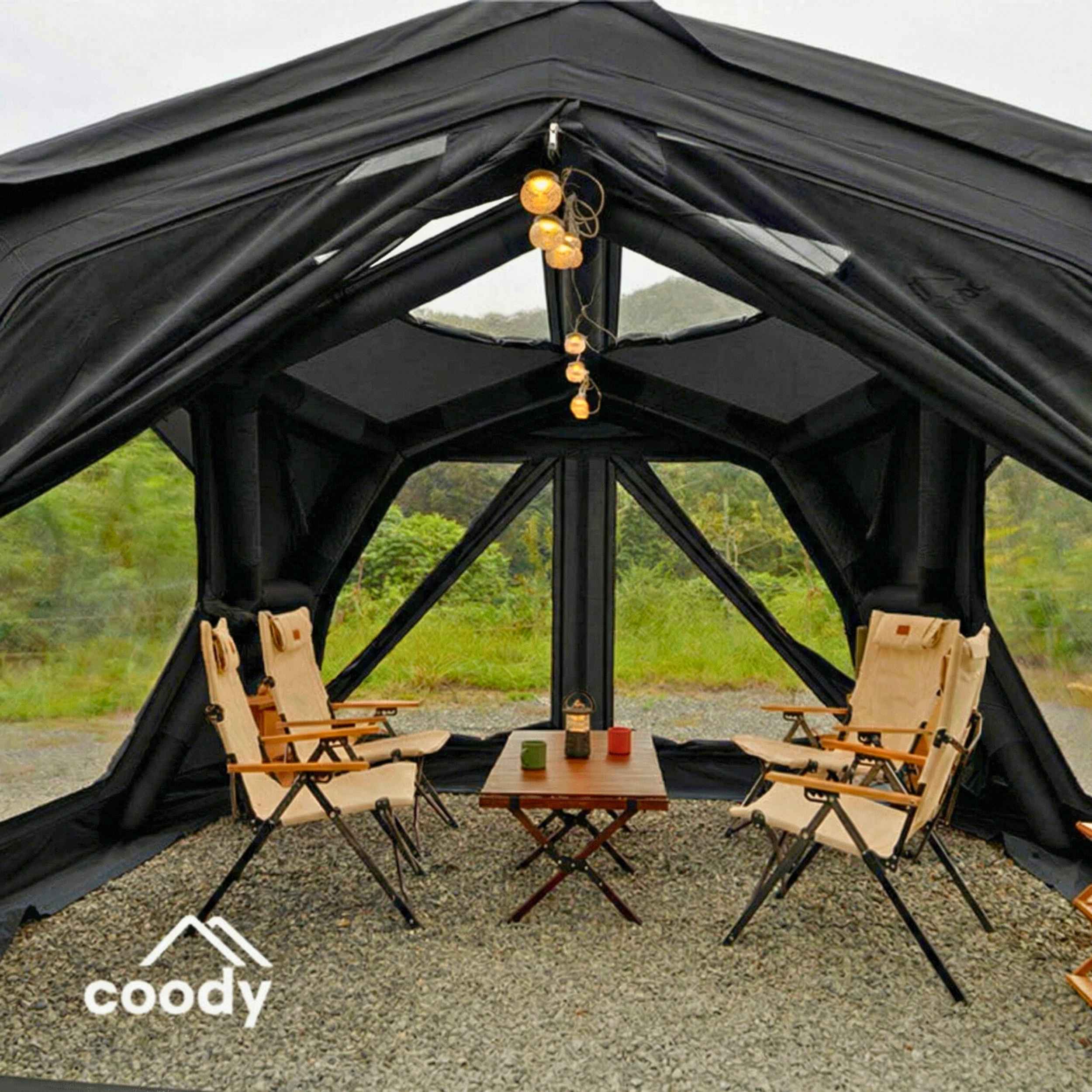 Coody Hub Pro Black - Inflatable Tent for Camping (2-6 Person) - Image 11