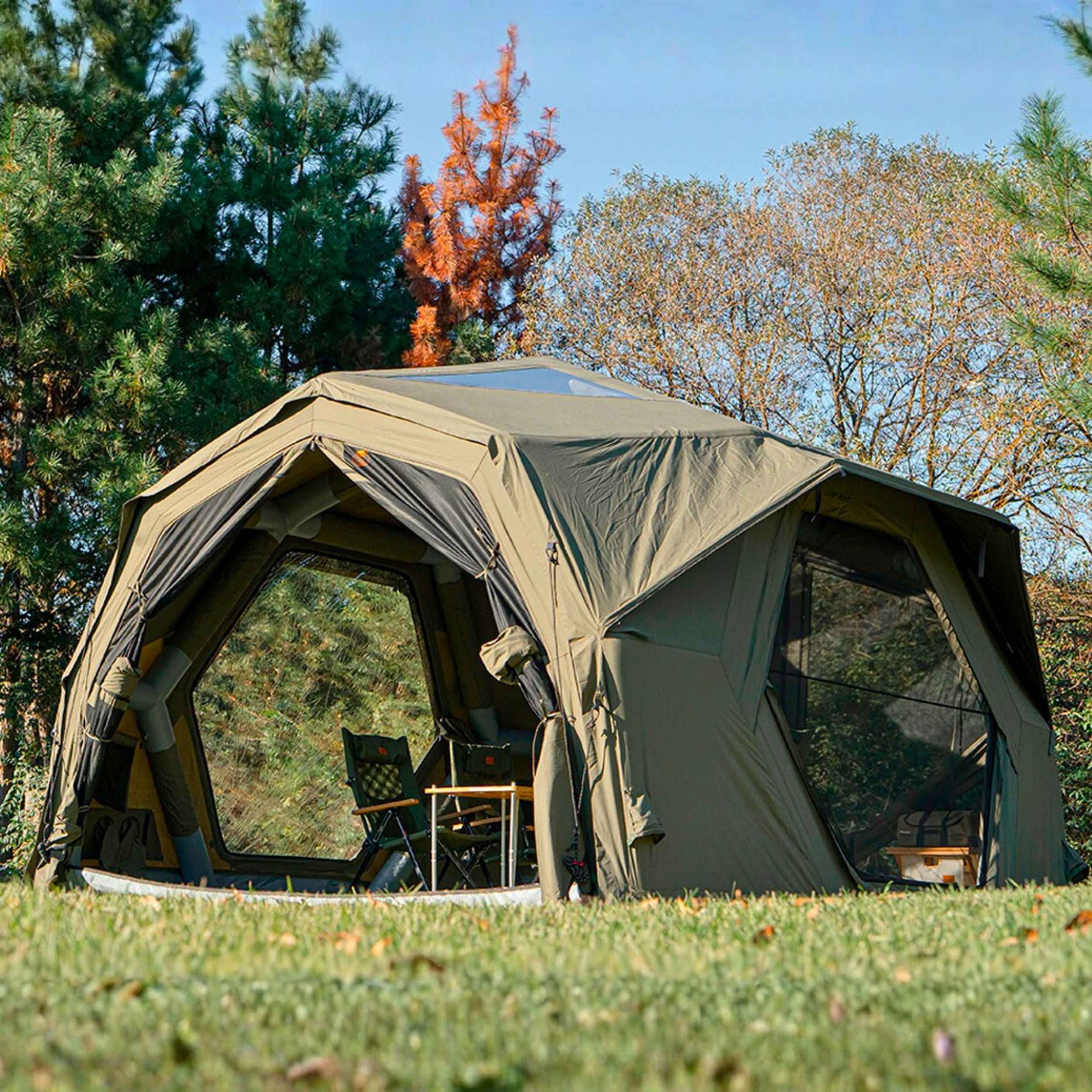 Coody Hub Pro Forest Green- Inflatable Tent for Camping (2-6 Person) - Image 3