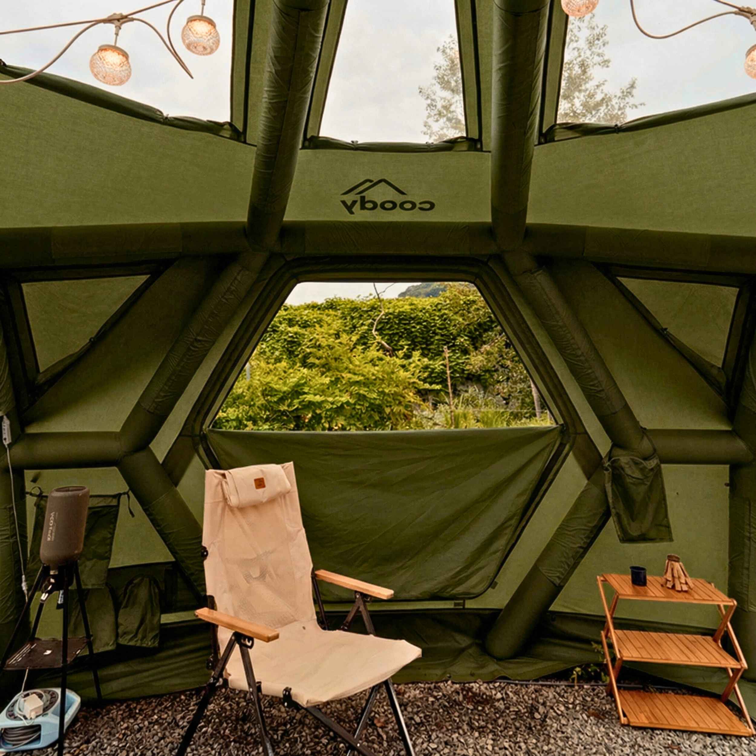 Coody Hub Pro Forest Green- Inflatable Tent for Camping (2-6 Person) - Image 5