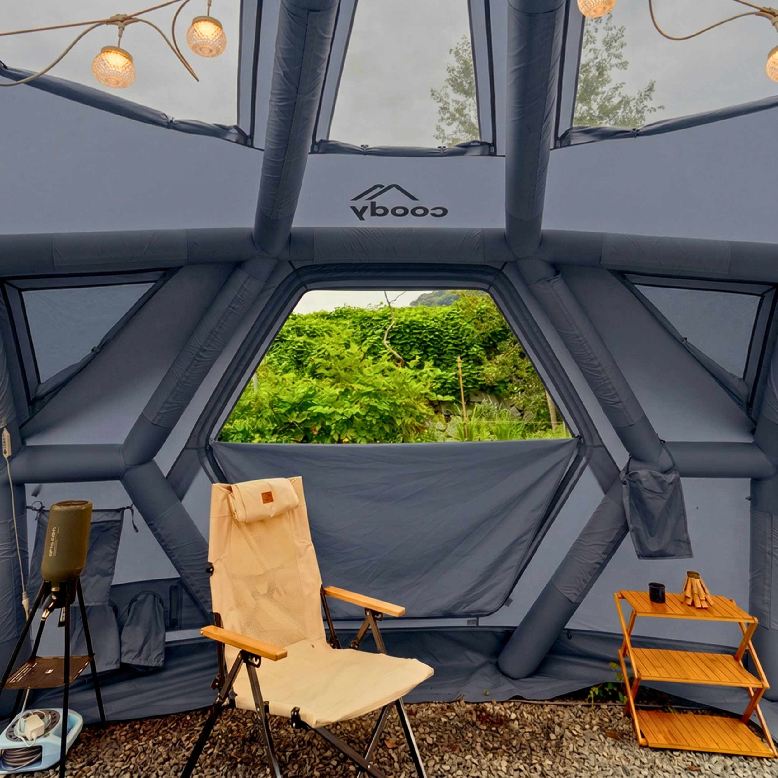 Coody Hub Pro Gray - Inflatable Tent for Camping (2-6 Person) - Image 4