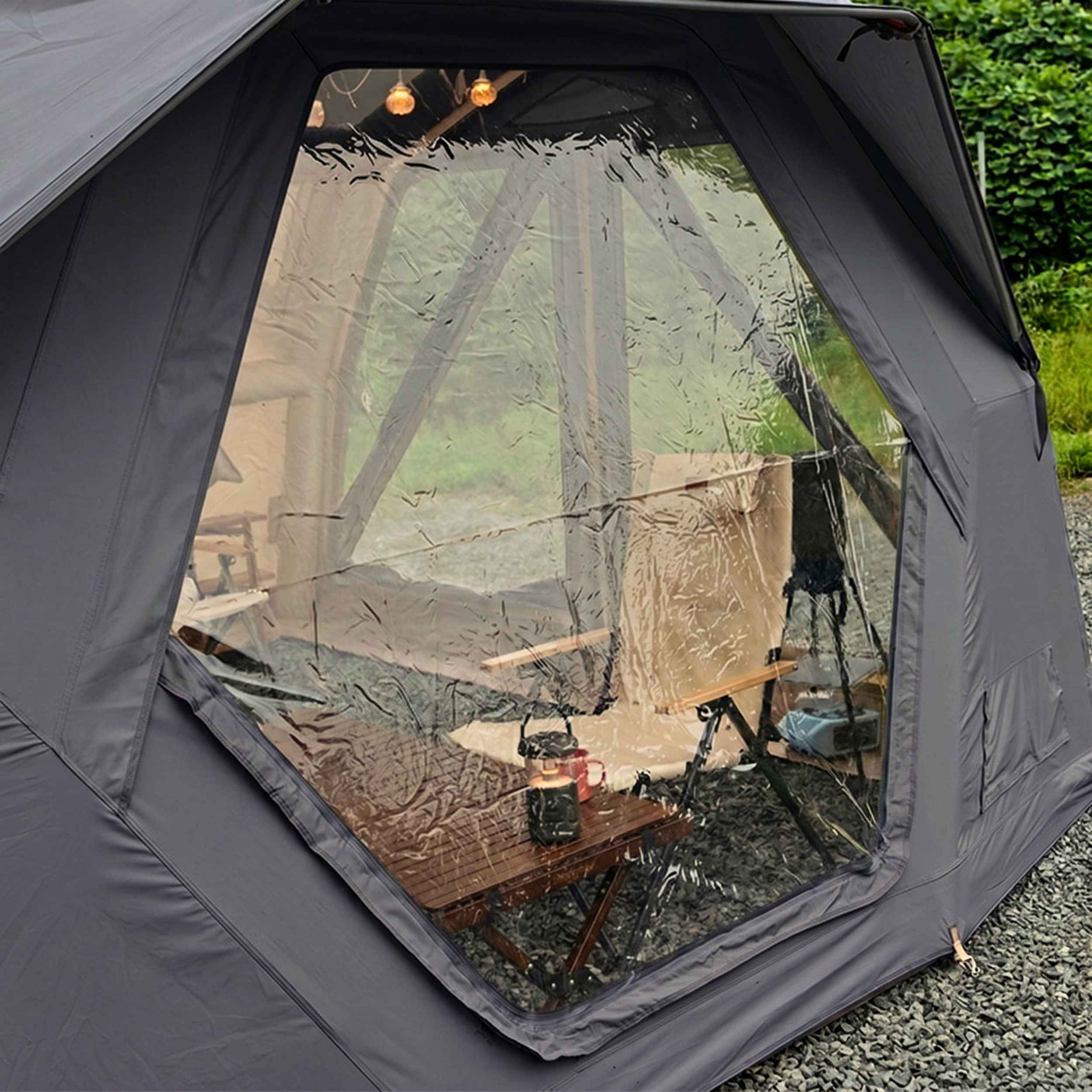Coody Hub Pro Gray - Inflatable Tent for Camping (2-6 Person) - Image 6