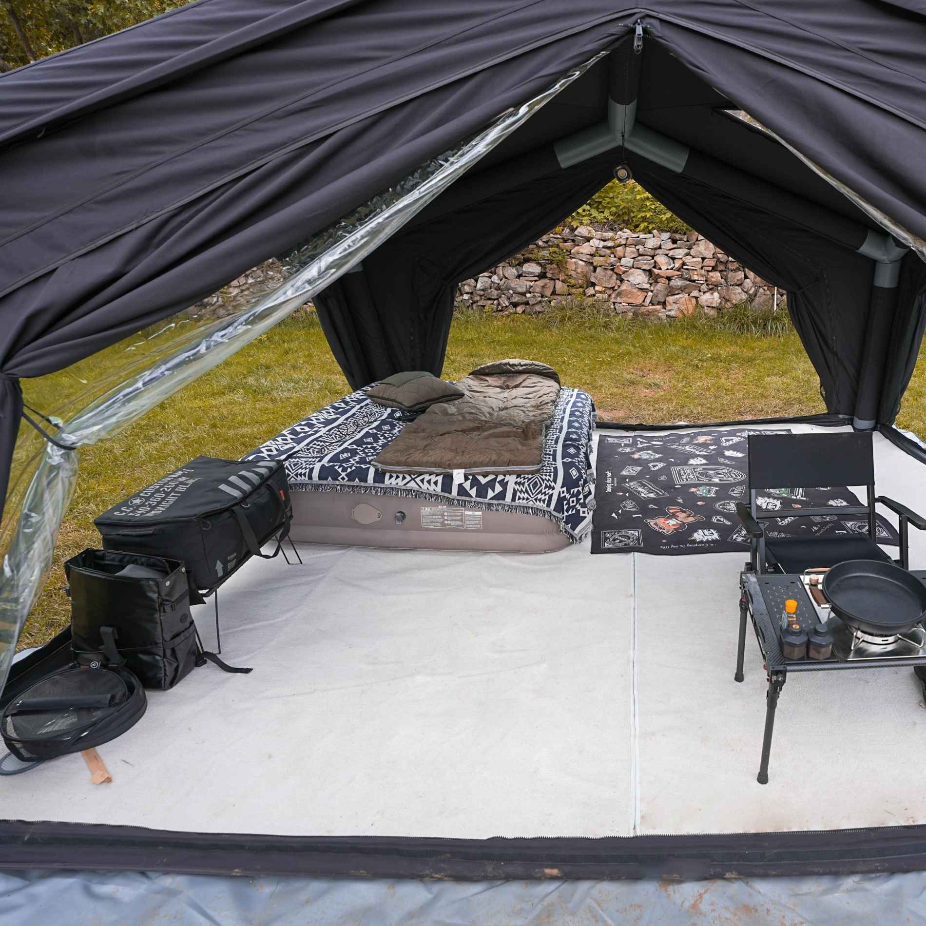 Coody Air Tent Hub Shelter Black Inflatable Tents for Camping (2-6 Person) - Image 5