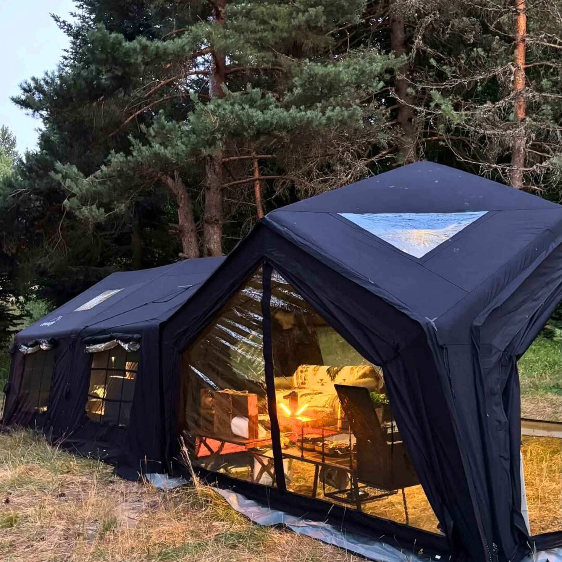 Coody Air Tent Hub Shelter Black Inflatable Tents for Camping (2-6 Person) - Image 9
