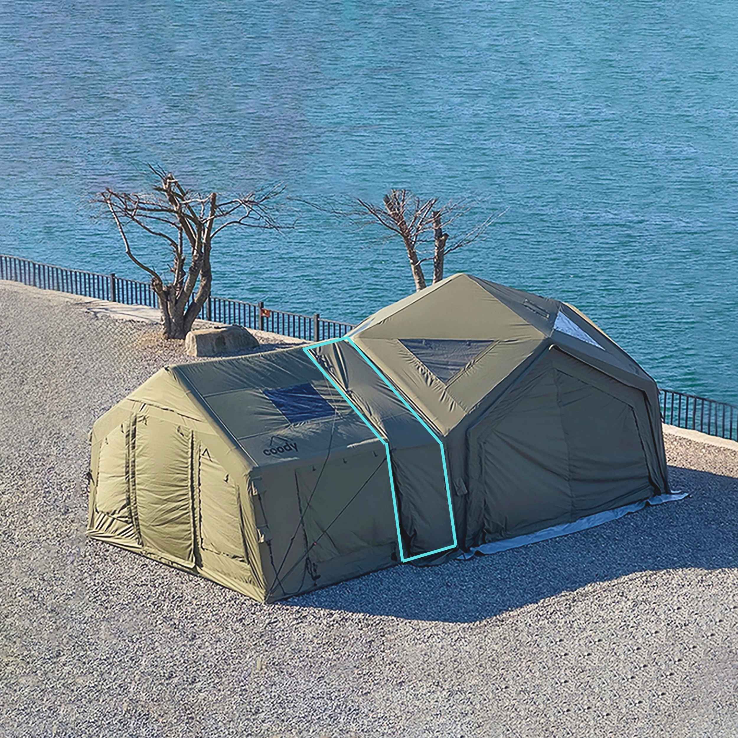Coody Tent Connector 3.6+3.2 (Forest Green) - for 17.2, 13.6, Hub, 10.0 Tent-to-8.0 Tent - Image 3